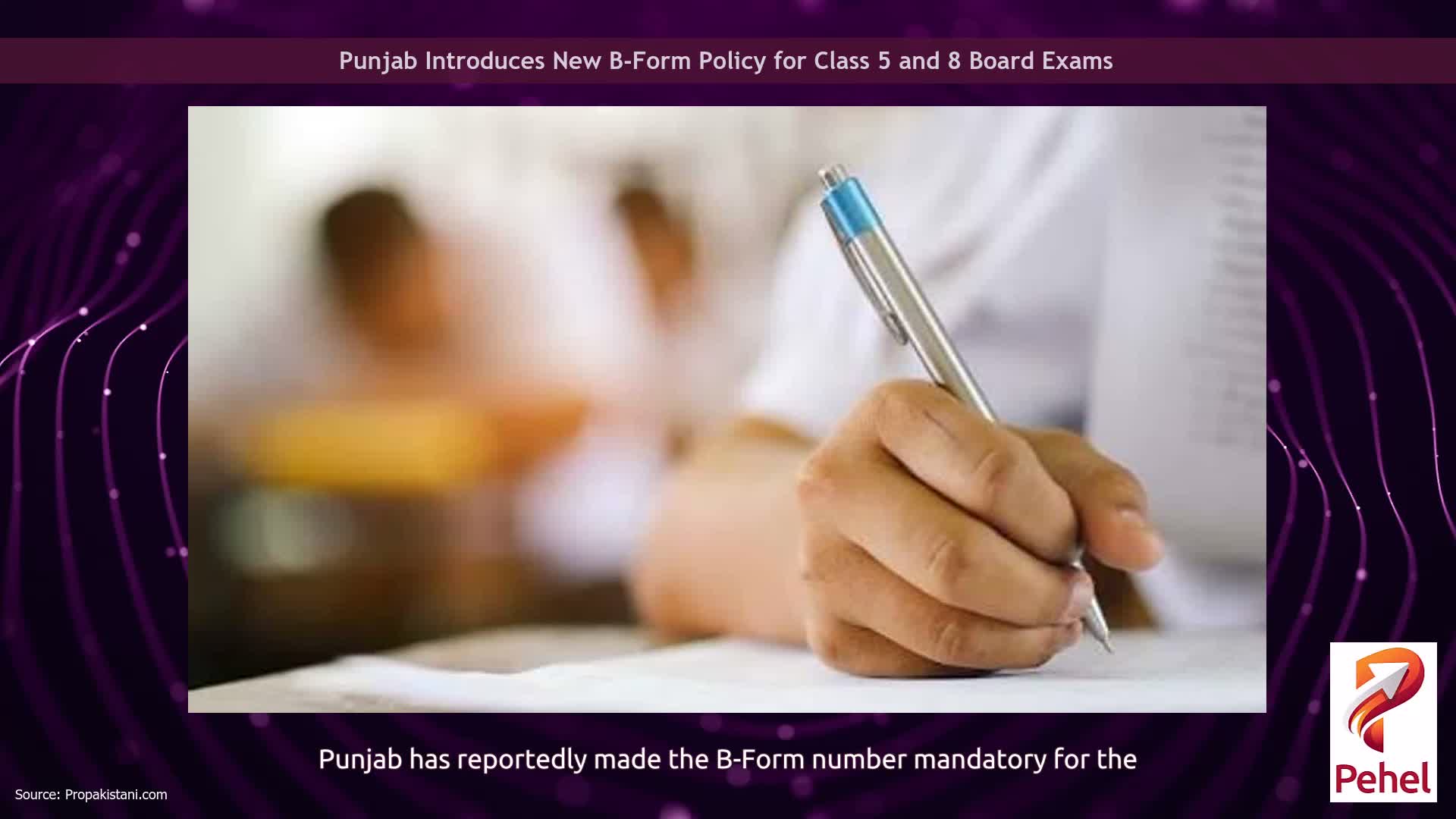 Punjab Introduces New B-Form Policy for Class 5 and 8 Board Exams