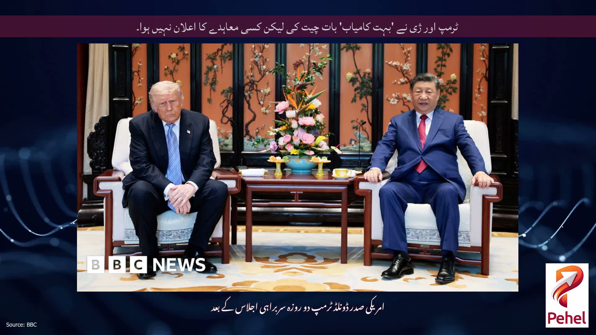 ٹرمپ اور ژی نے 'بہت کامیاب' بات چیت کی لیکن کسی معاہدے کا اعلان نہیں ہوا۔