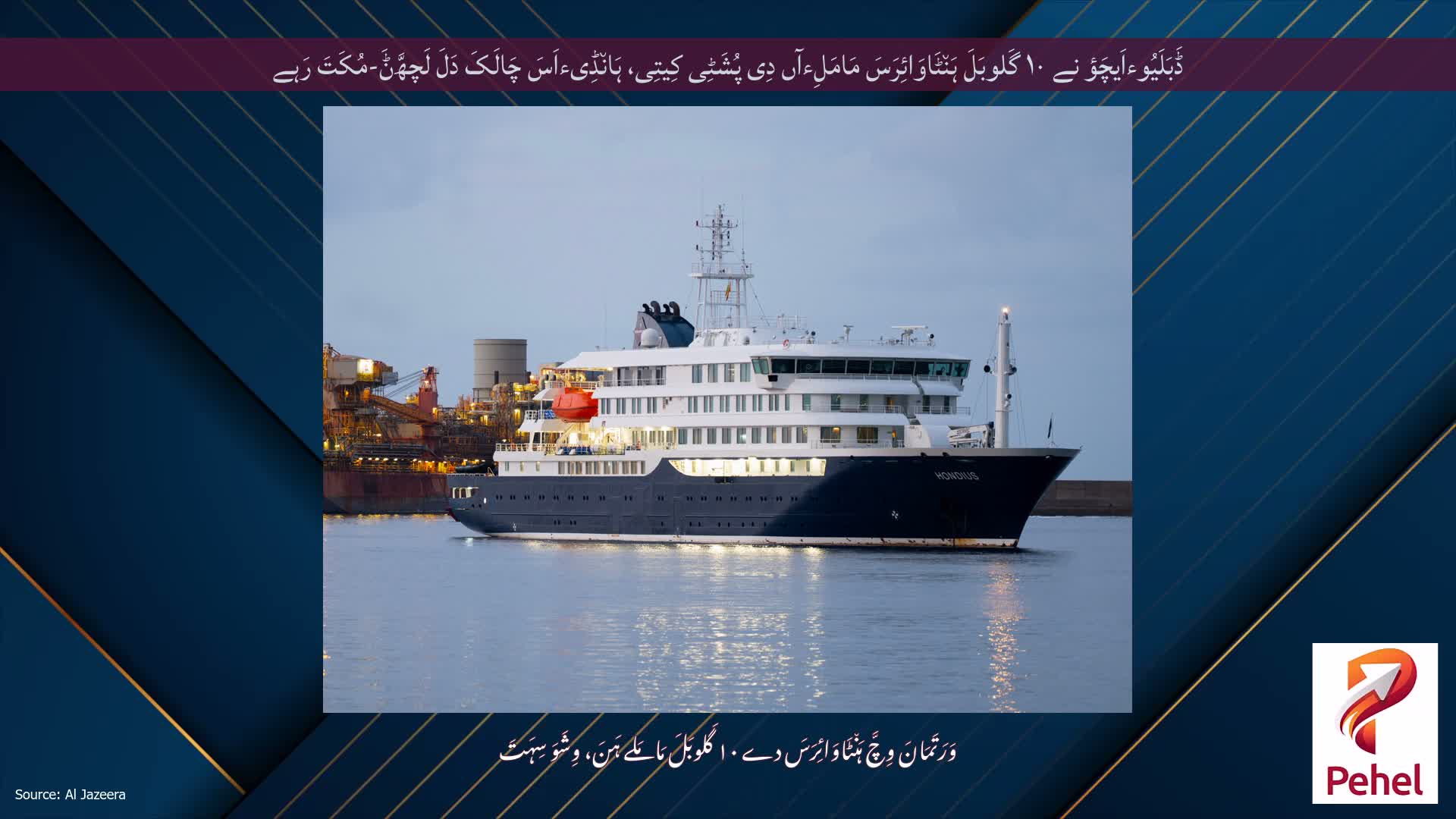 ڈَبَلَیُوءاَیچَؤ نے ۱۰ گَلوبَلَ ہَن٘ٹَاوَائِرَسَ مَامَلِءآں دِی پُشَٹِی کِیتِی، ہَان٘ڈِیءاَسَ چَالَکَ دَلَ لَچھَّݨَ-مُکَتَ رَہے