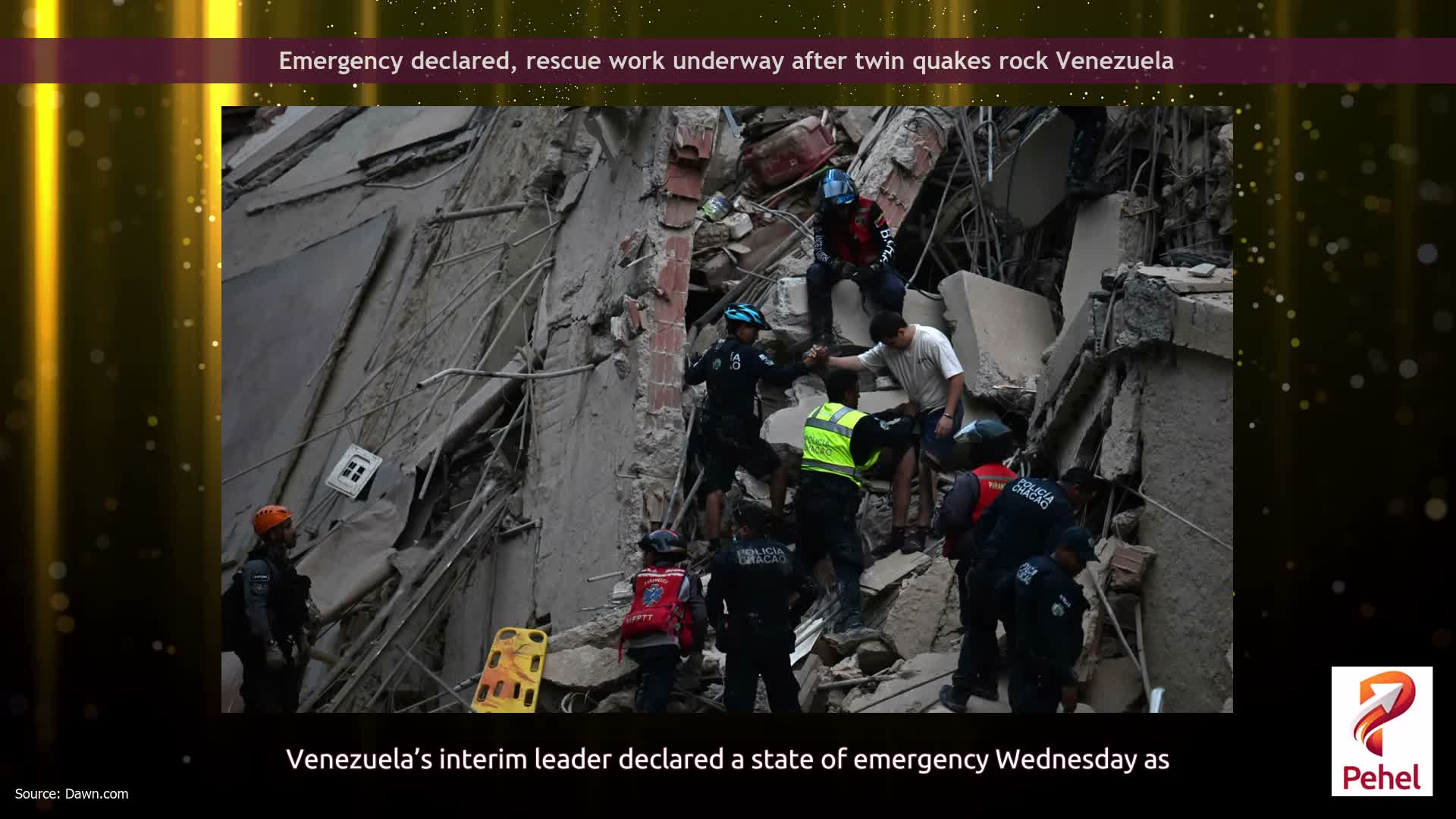 Emergency declared, rescue work underway after twin quakes rock Venezuela