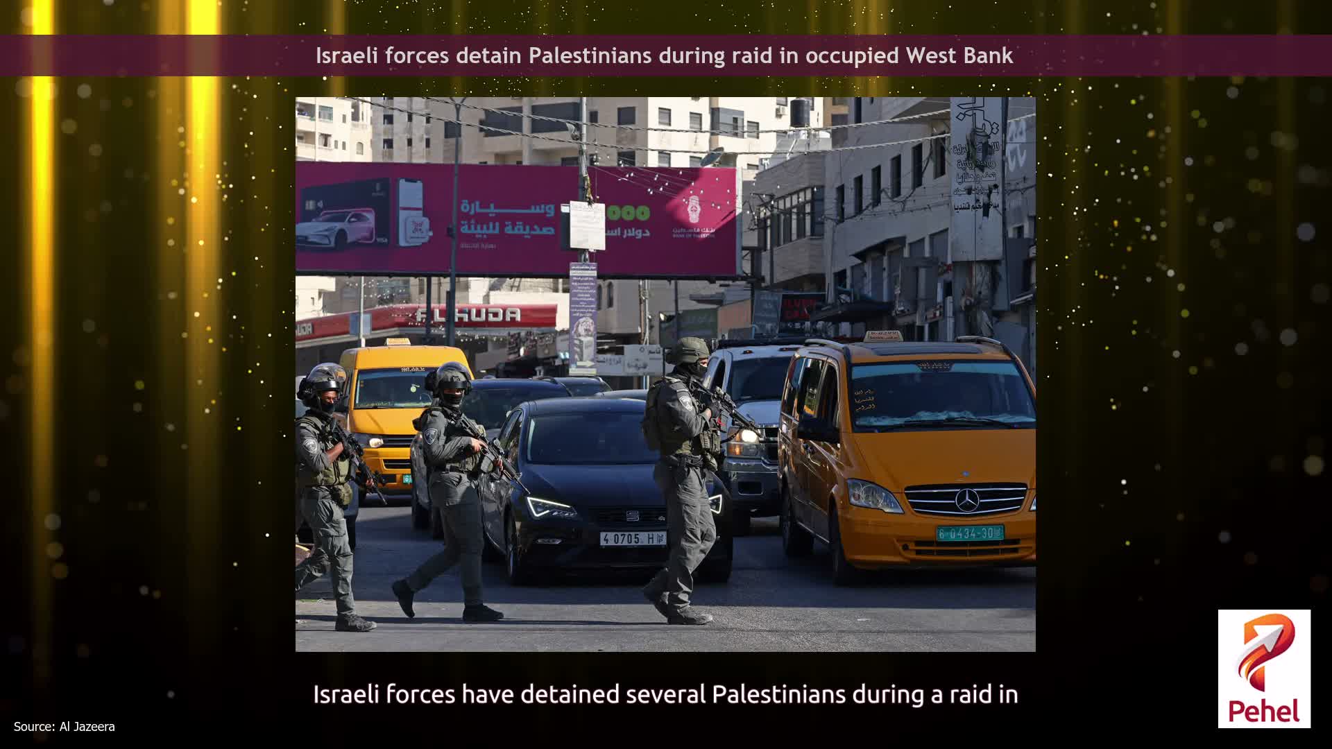 Israeli forces detain Palestinians during raid in occupied West Bank