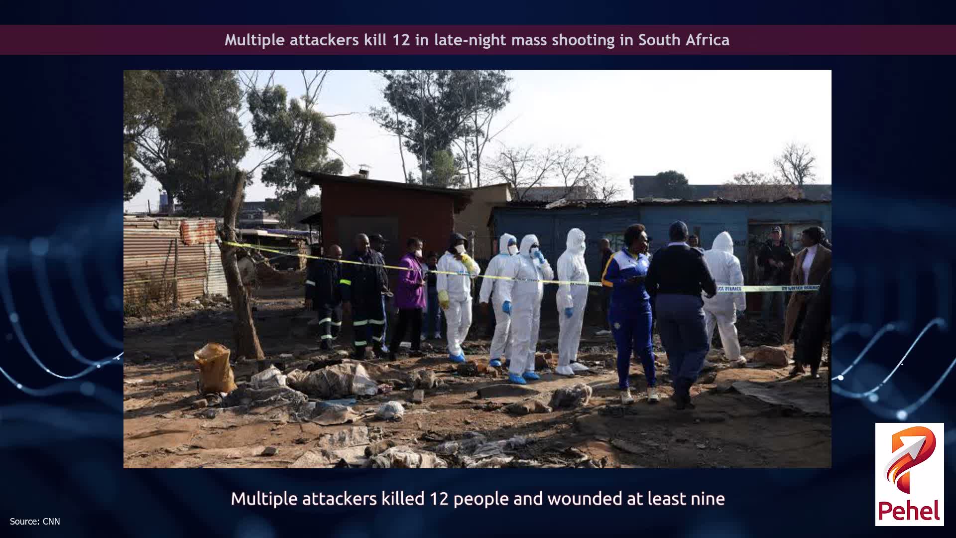 Multiple attackers kill 12 in late-night mass shooting in South Africa