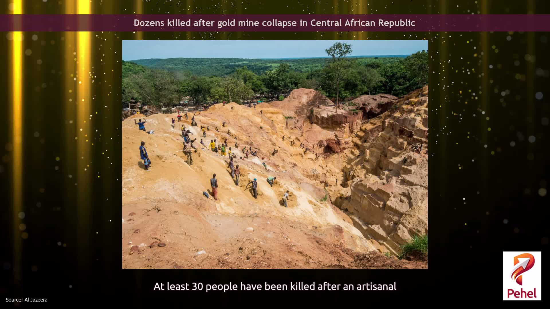 Dozens killed after gold mine collapse in Central African Republic