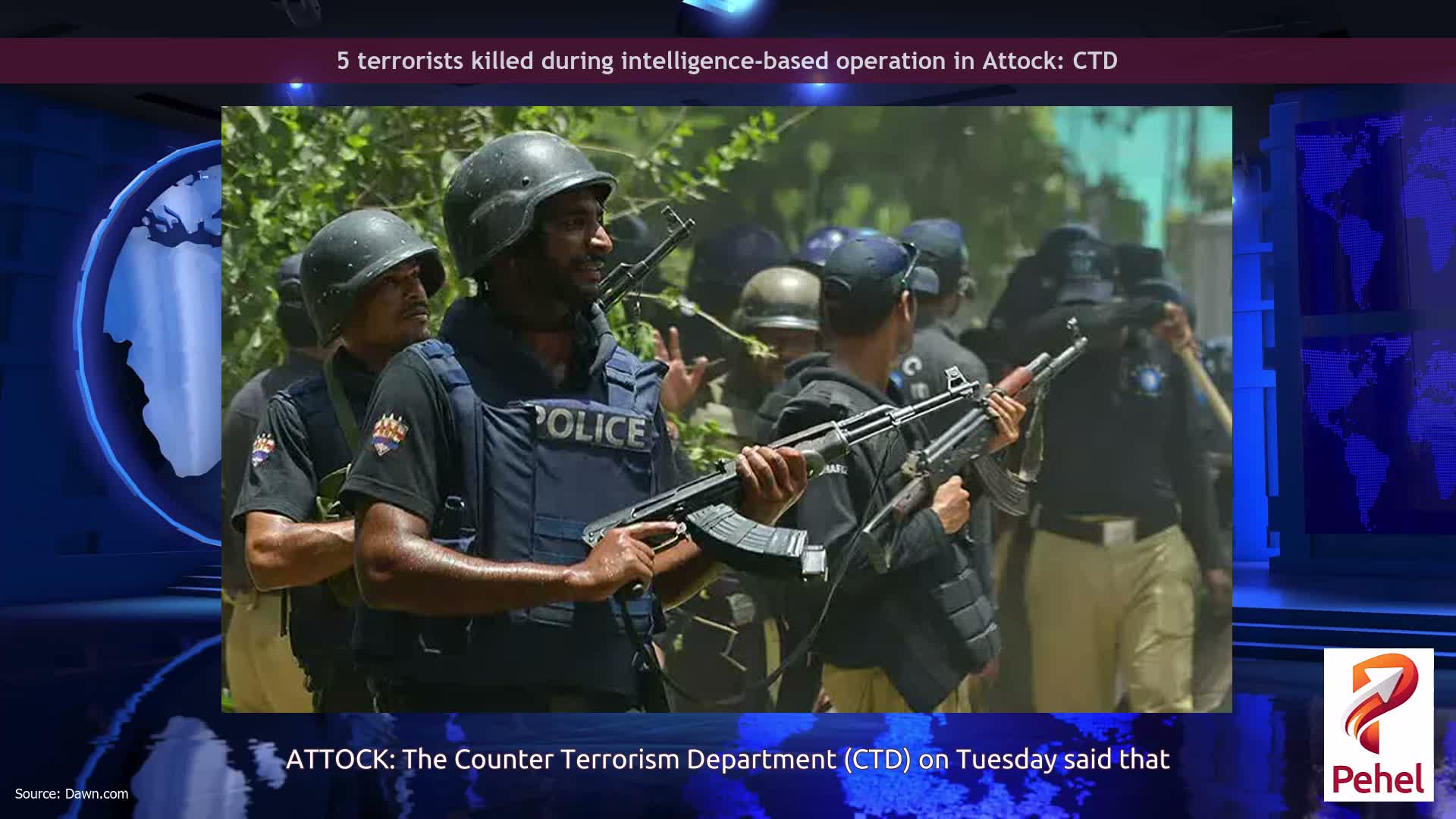 5 terrorists killed during intelligence-based operation in Attock: CTD