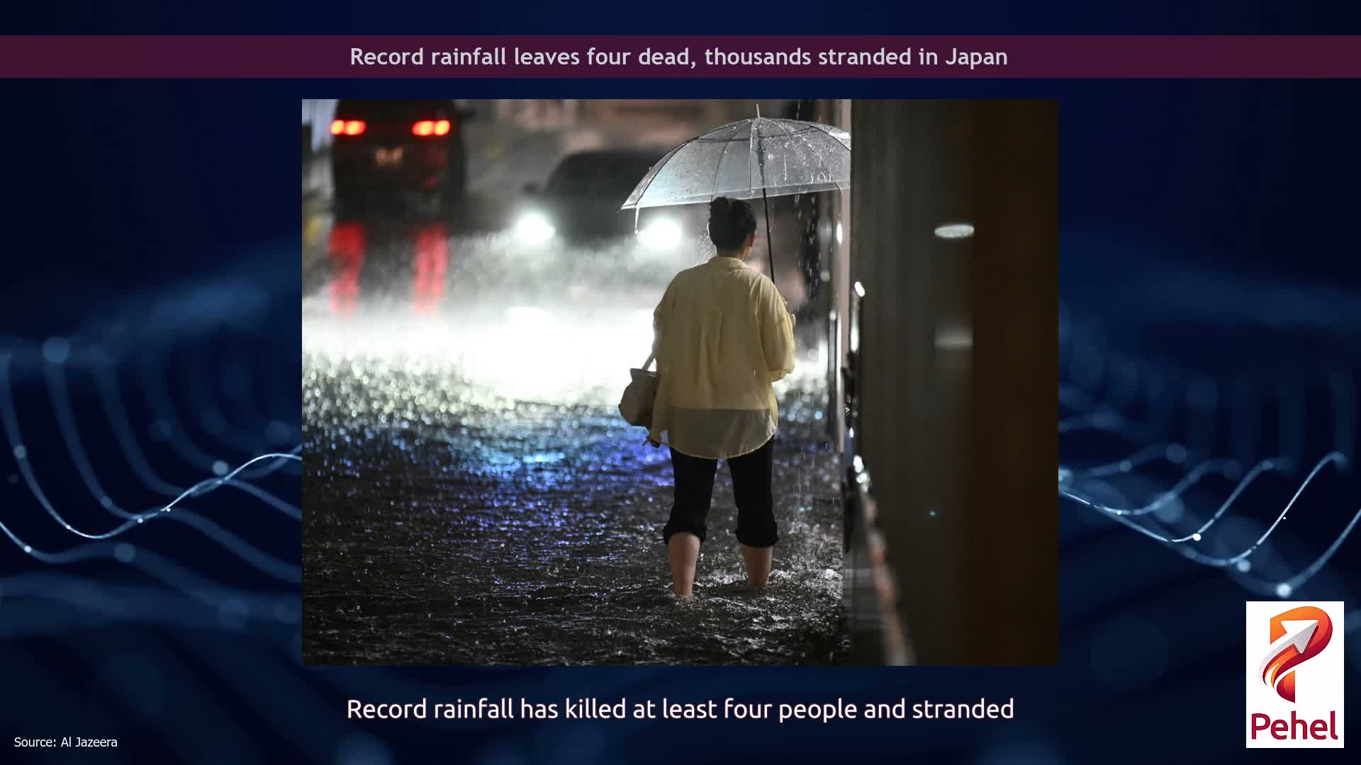Record rainfall leaves four dead, thousands stranded in Japan
