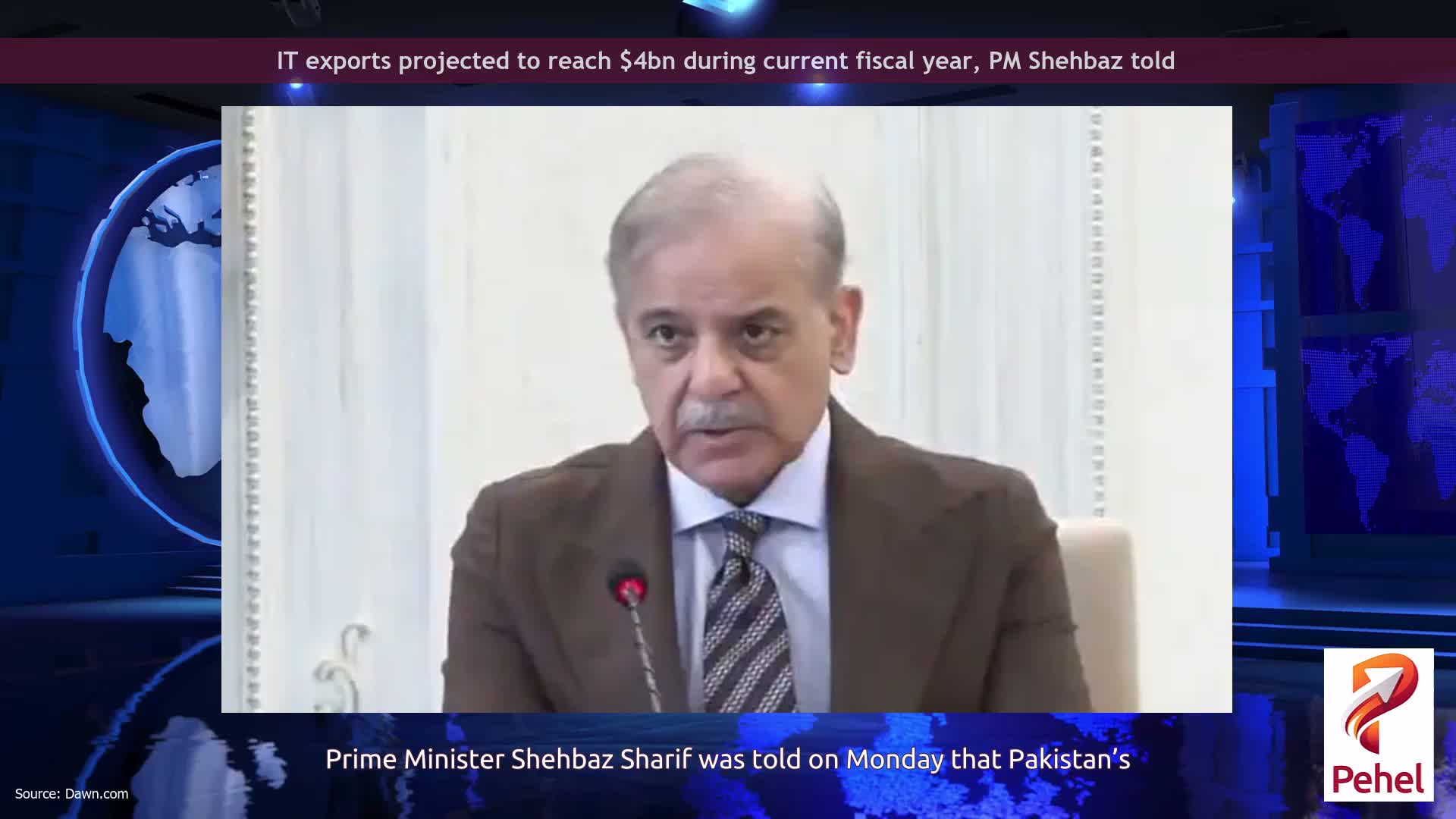 IT exports projected to reach $4bn during current fiscal year, PM Shehbaz told