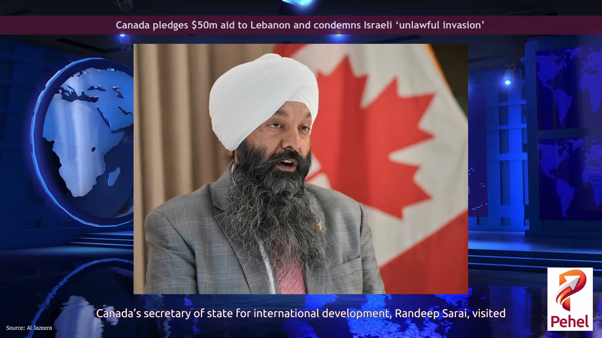 Canada pledges $50m aid to Lebanon and condemns Israeli ‘unlawful invasion’