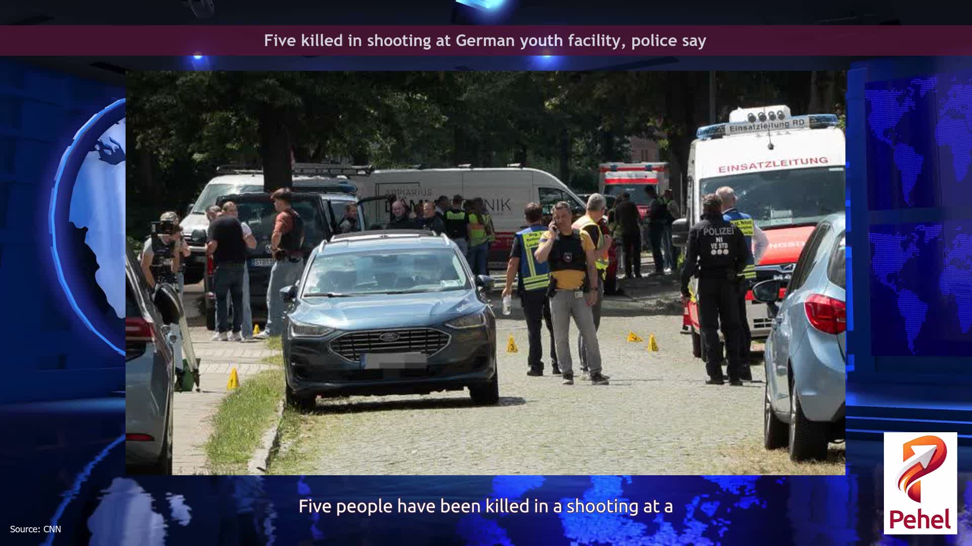 Five killed in shooting at German youth facility, police say