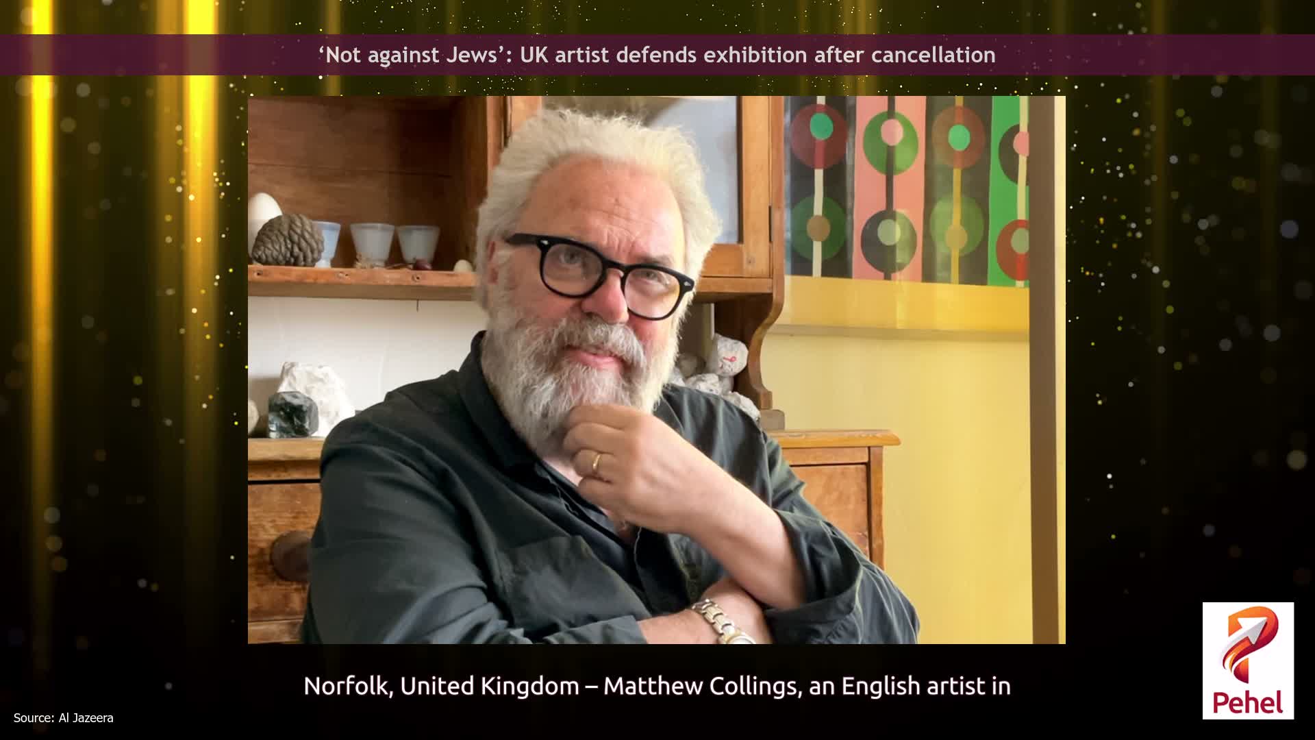 ‘Not against Jews’: UK artist defends exhibition after cancellation