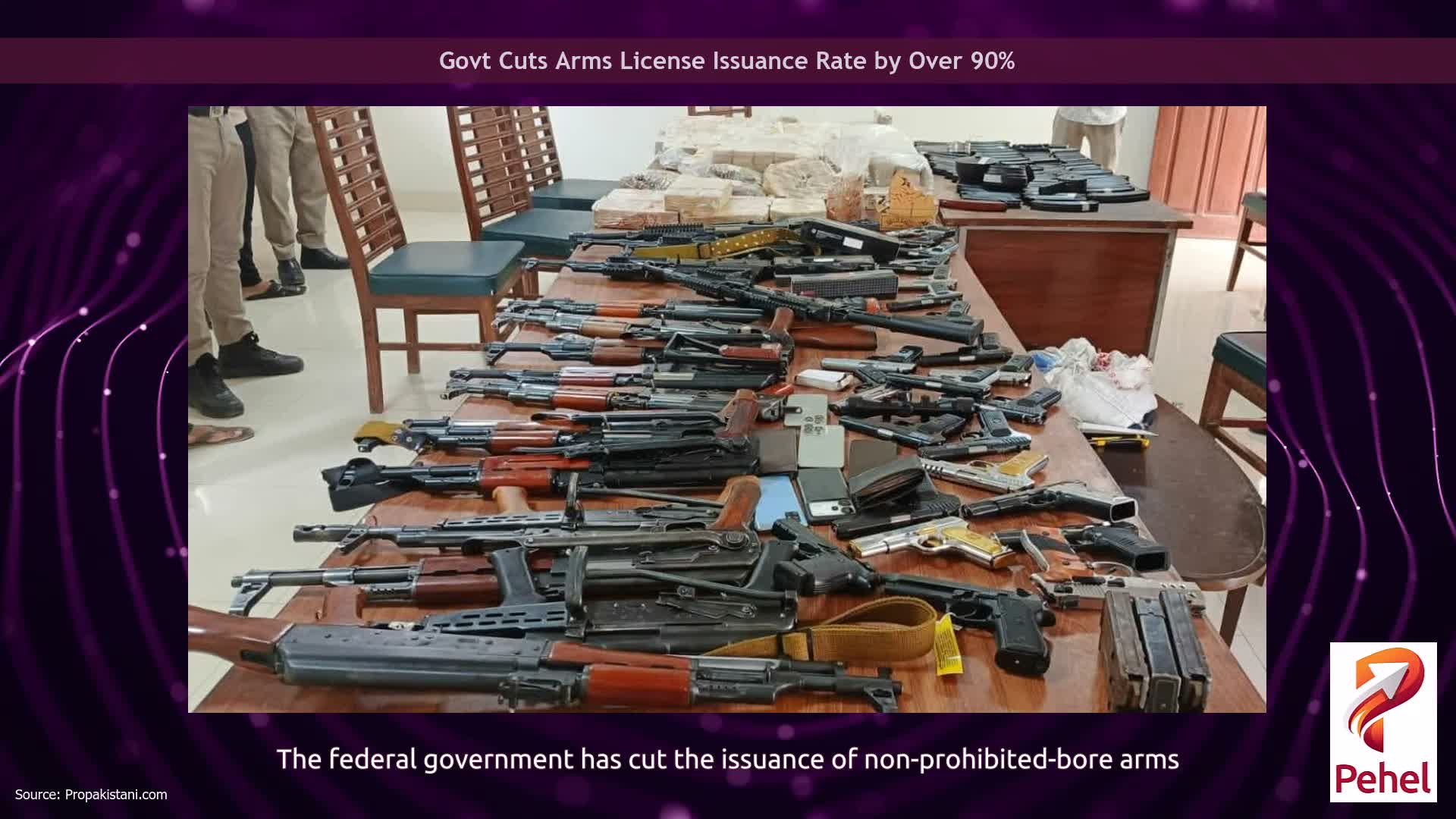 Govt Cuts Arms License Issuance Rate by Over 90%