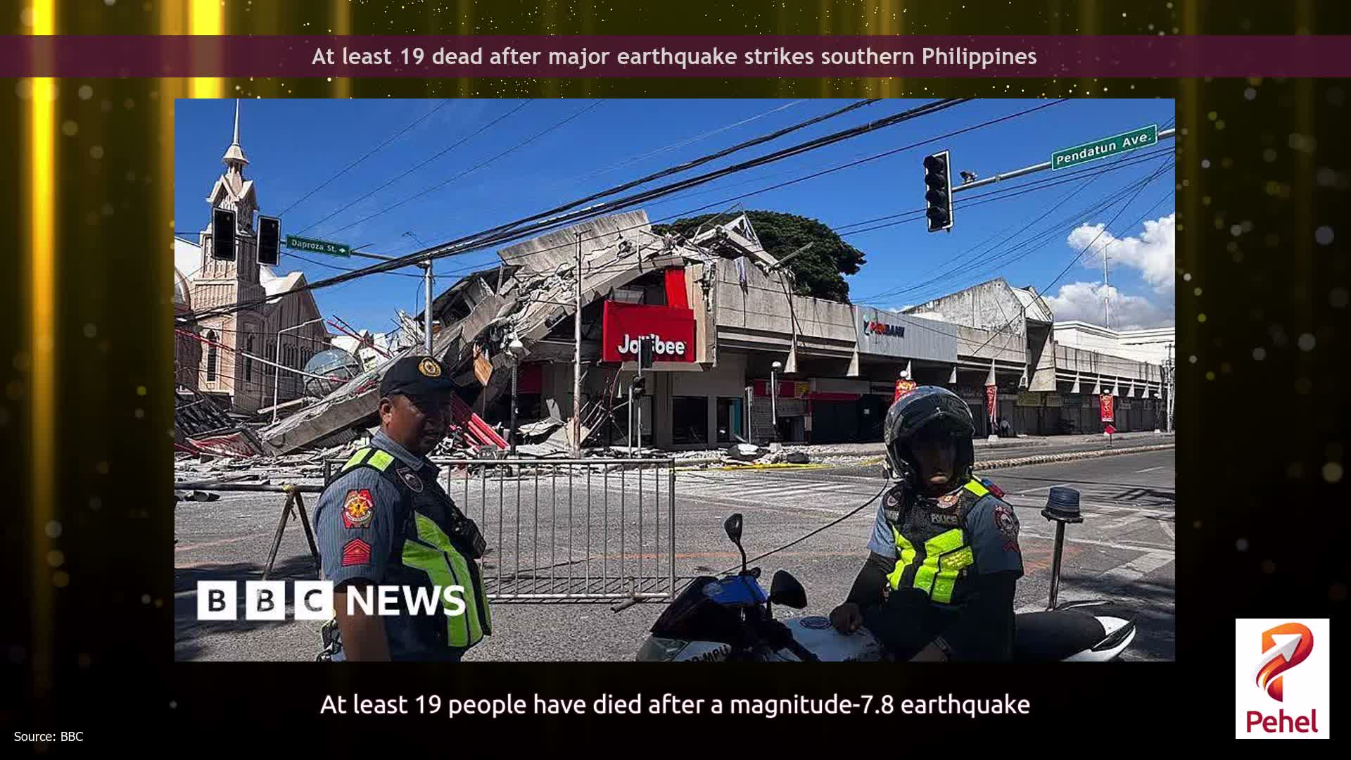 At least 19 dead after major earthquake strikes southern Philippines