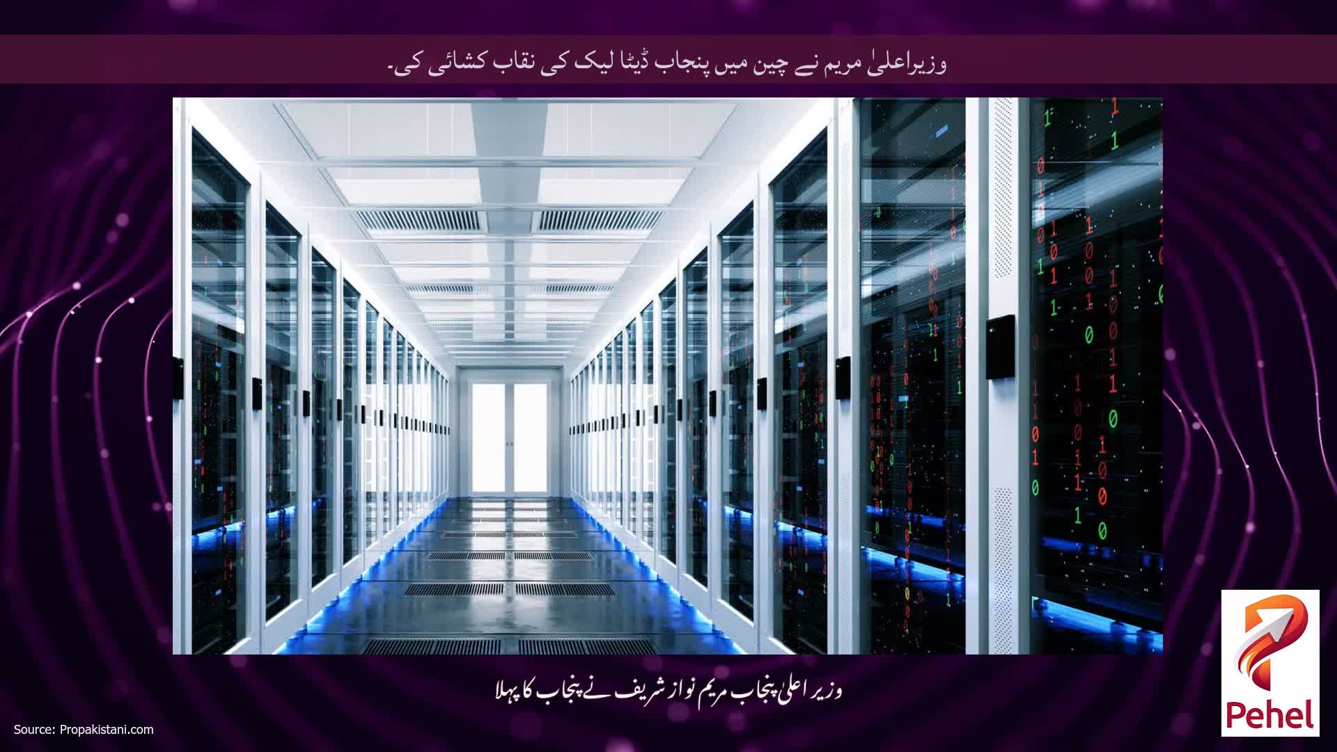 وزیراعلیٰ مریم نے چین میں پنجاب ڈیٹا لیک کی نقاب کشائی کی۔