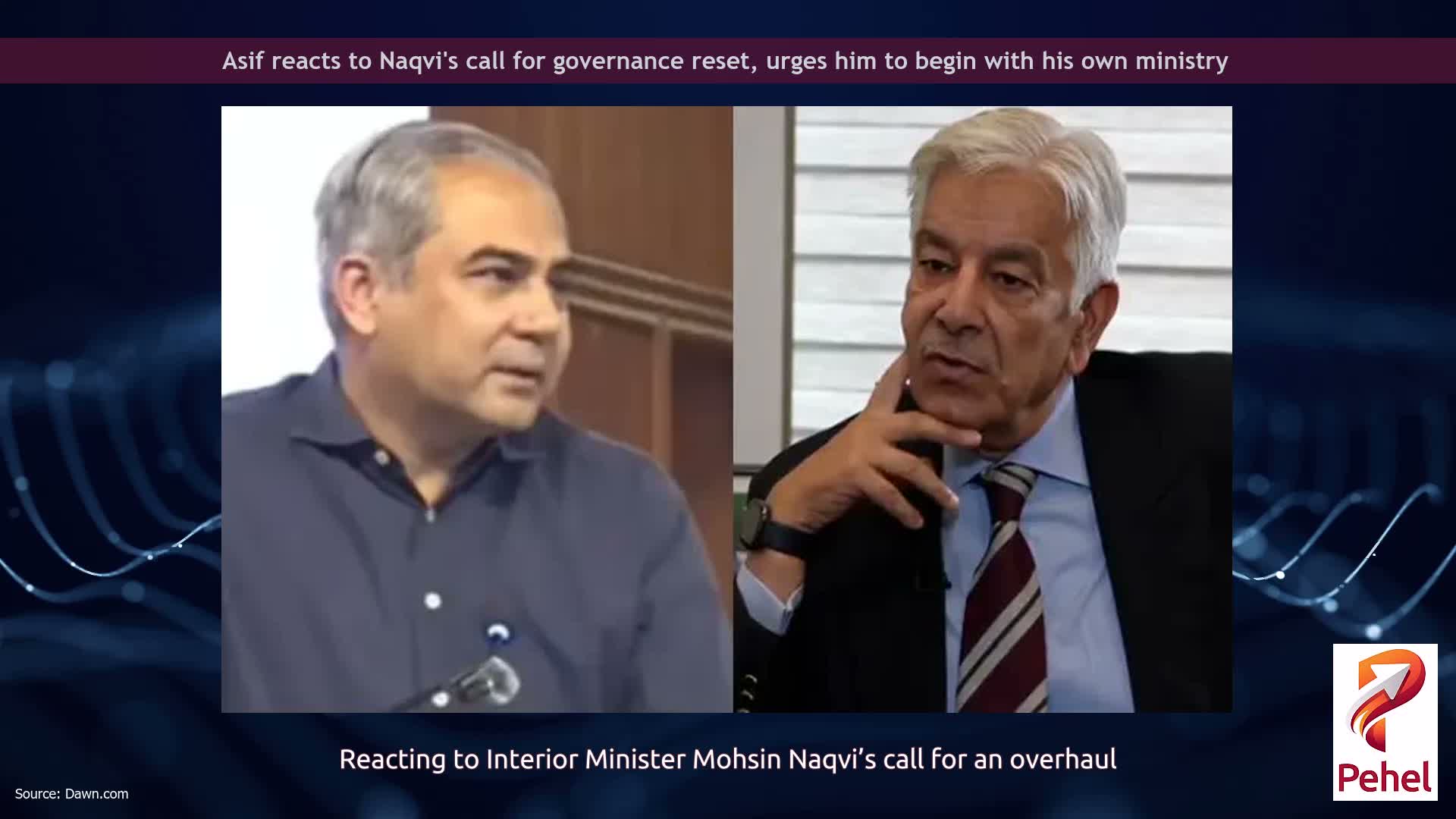 Asif reacts to Naqvi's call for governance reset, urges him to begin with his own ministry