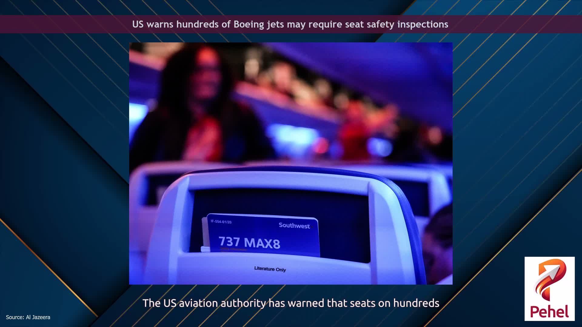 US warns hundreds of Boeing jets may require seat safety inspections