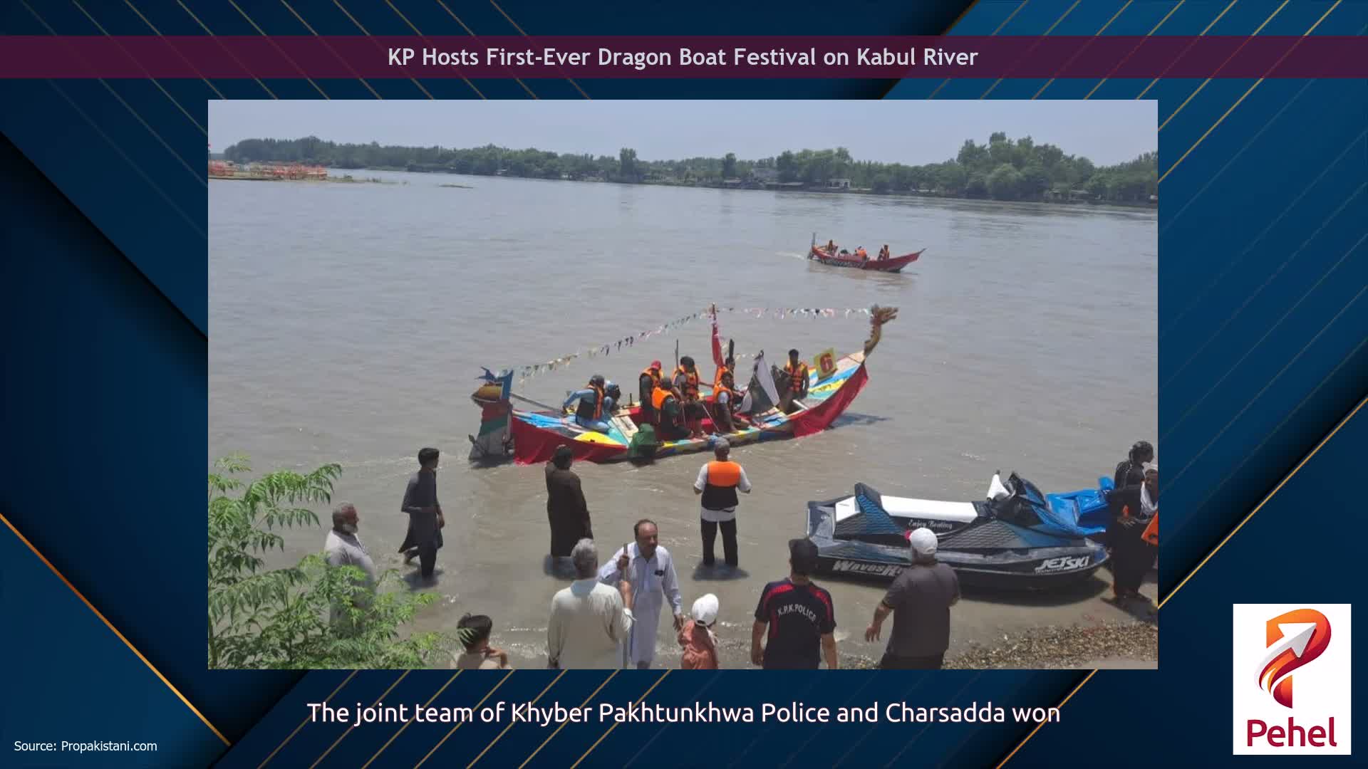 KP Hosts First-Ever Dragon Boat Festival on Kabul River