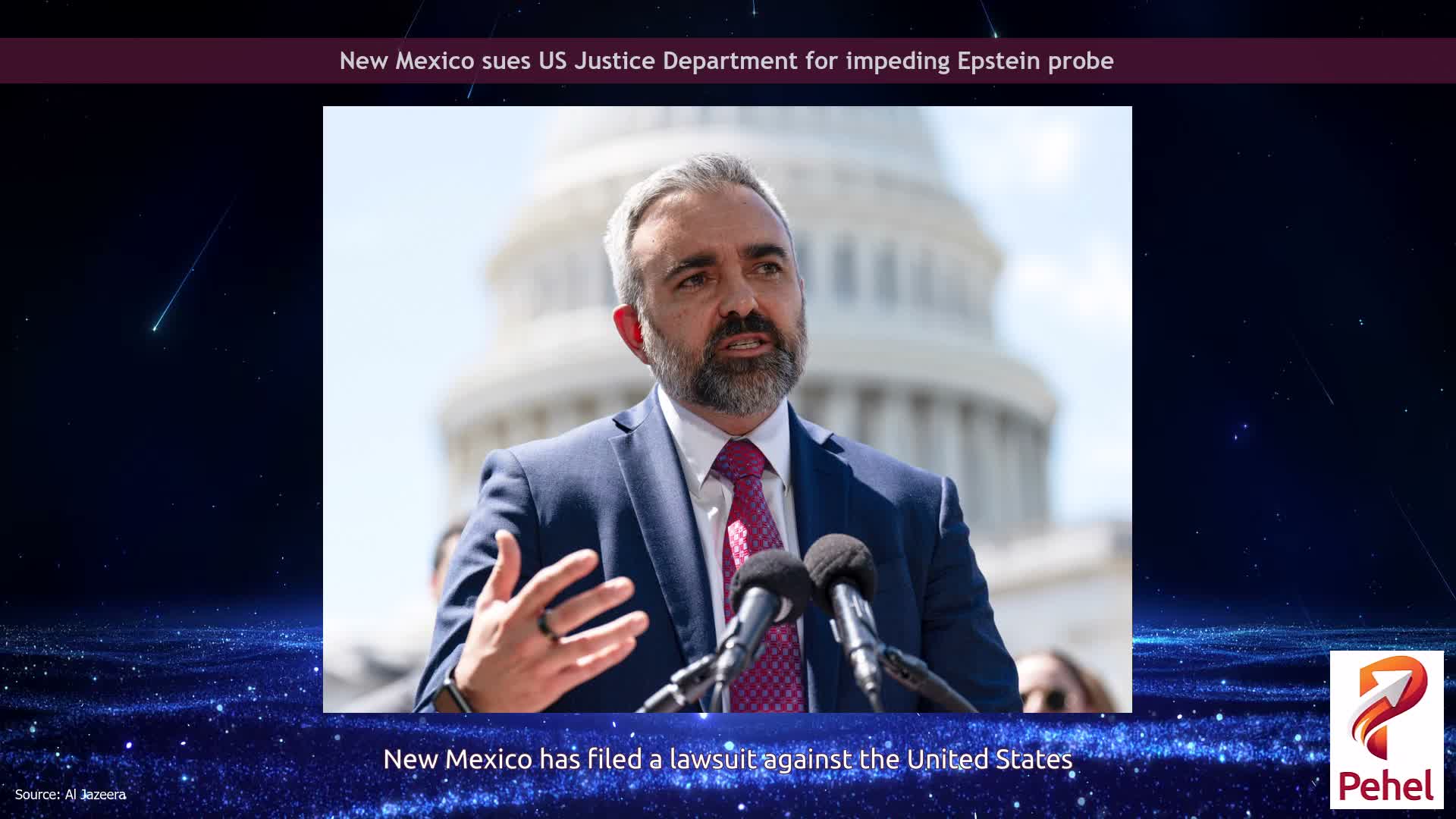 New Mexico sues US Justice Department for impeding Epstein probe