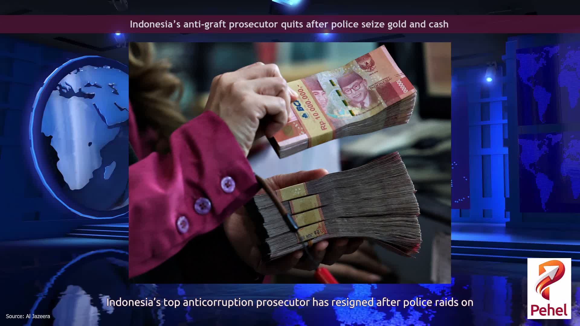 Indonesia’s anti-graft prosecutor quits after police seize gold and cash