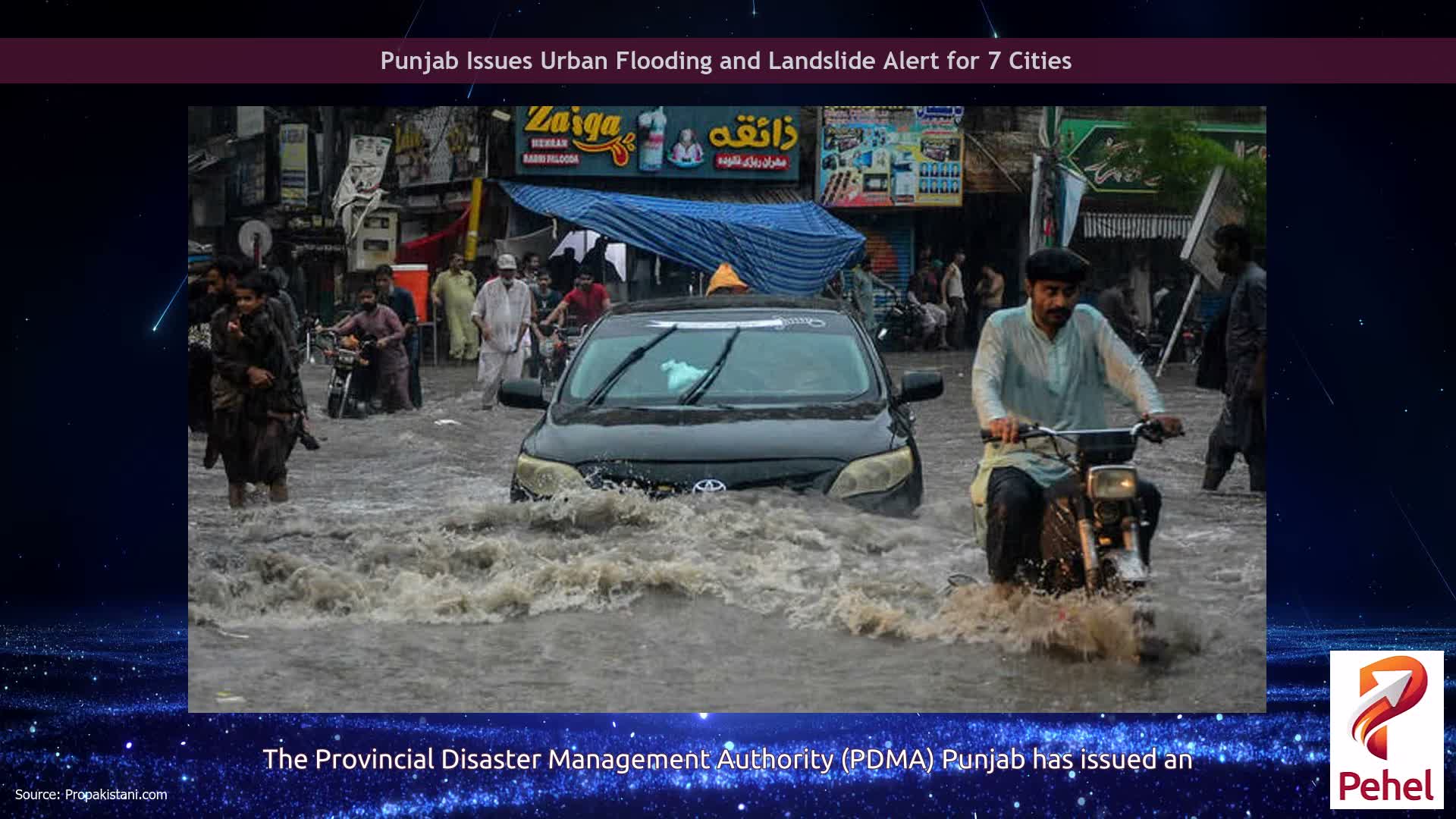 Punjab Issues Urban Flooding and Landslide Alert for 7 Cities