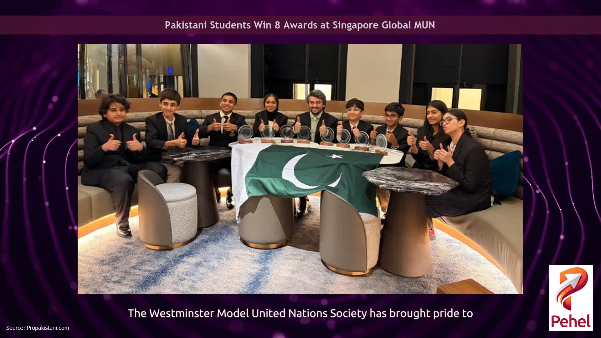 Pakistani Students Win 8 Awards at Singapore Global MUN