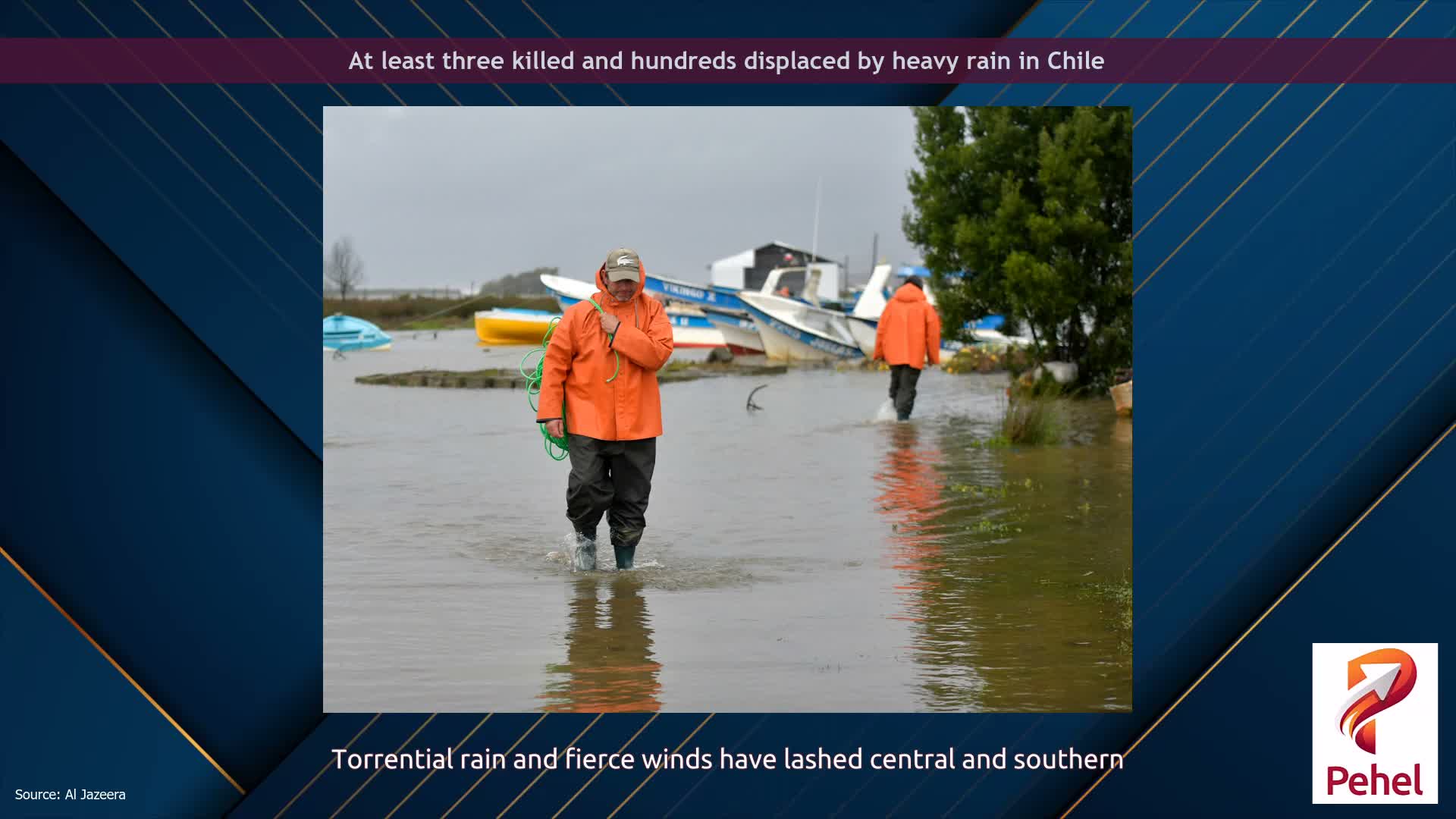At least three killed and hundreds displaced by heavy rain in Chile