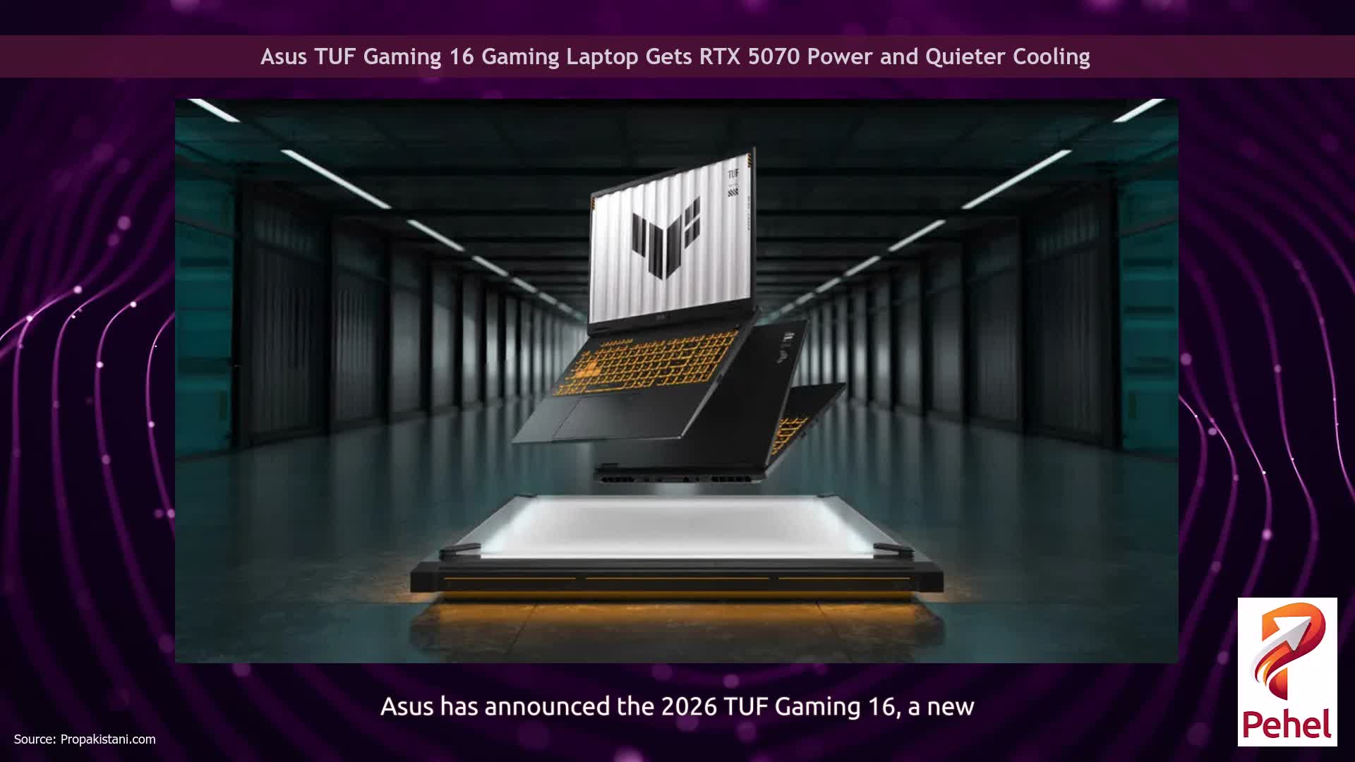 Asus TUF Gaming 16 Gaming Laptop Gets RTX 5070 Power and Quieter Cooling
