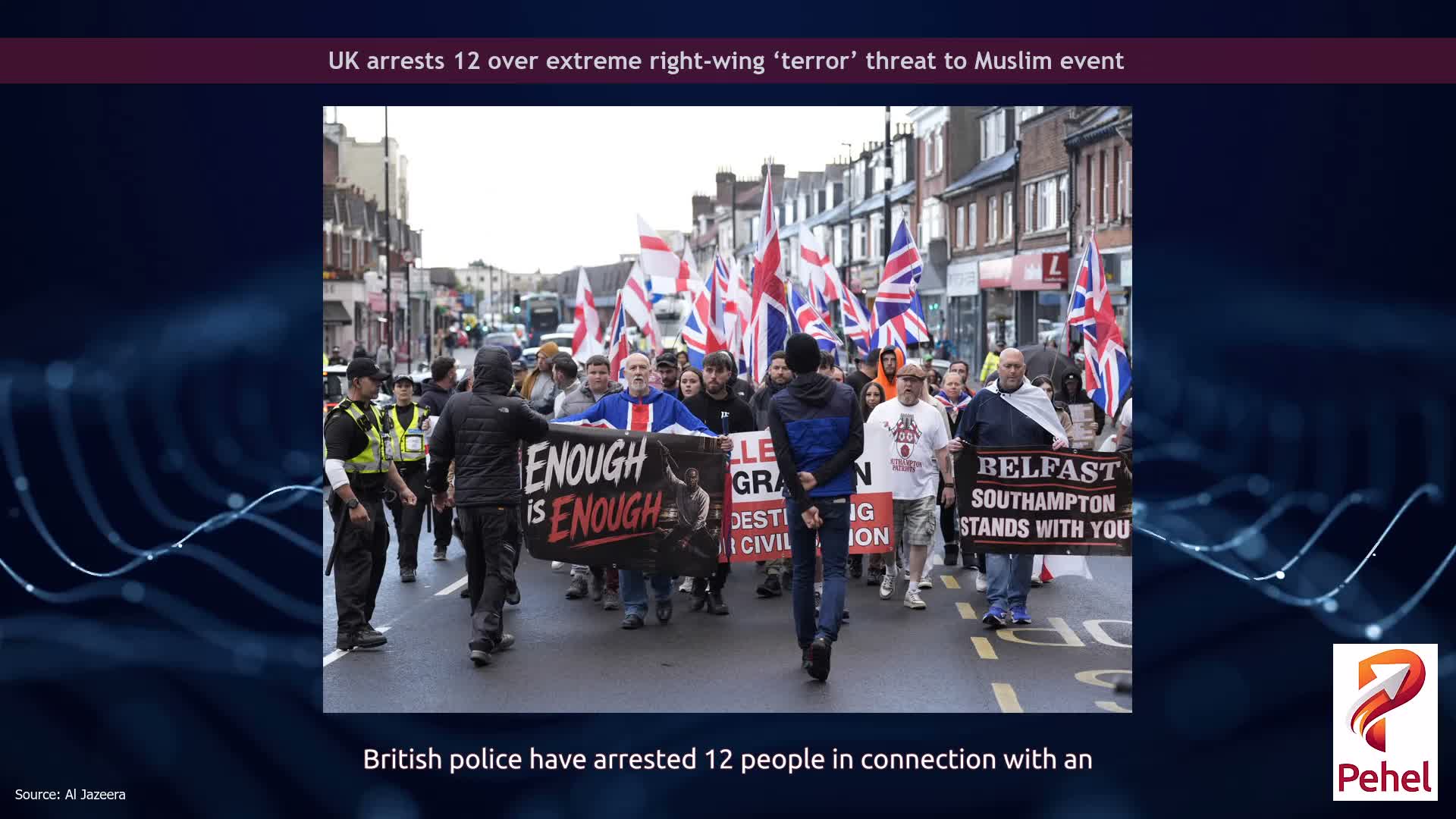 UK arrests 12 over extreme right-wing ‘terror’ threat to Muslim event