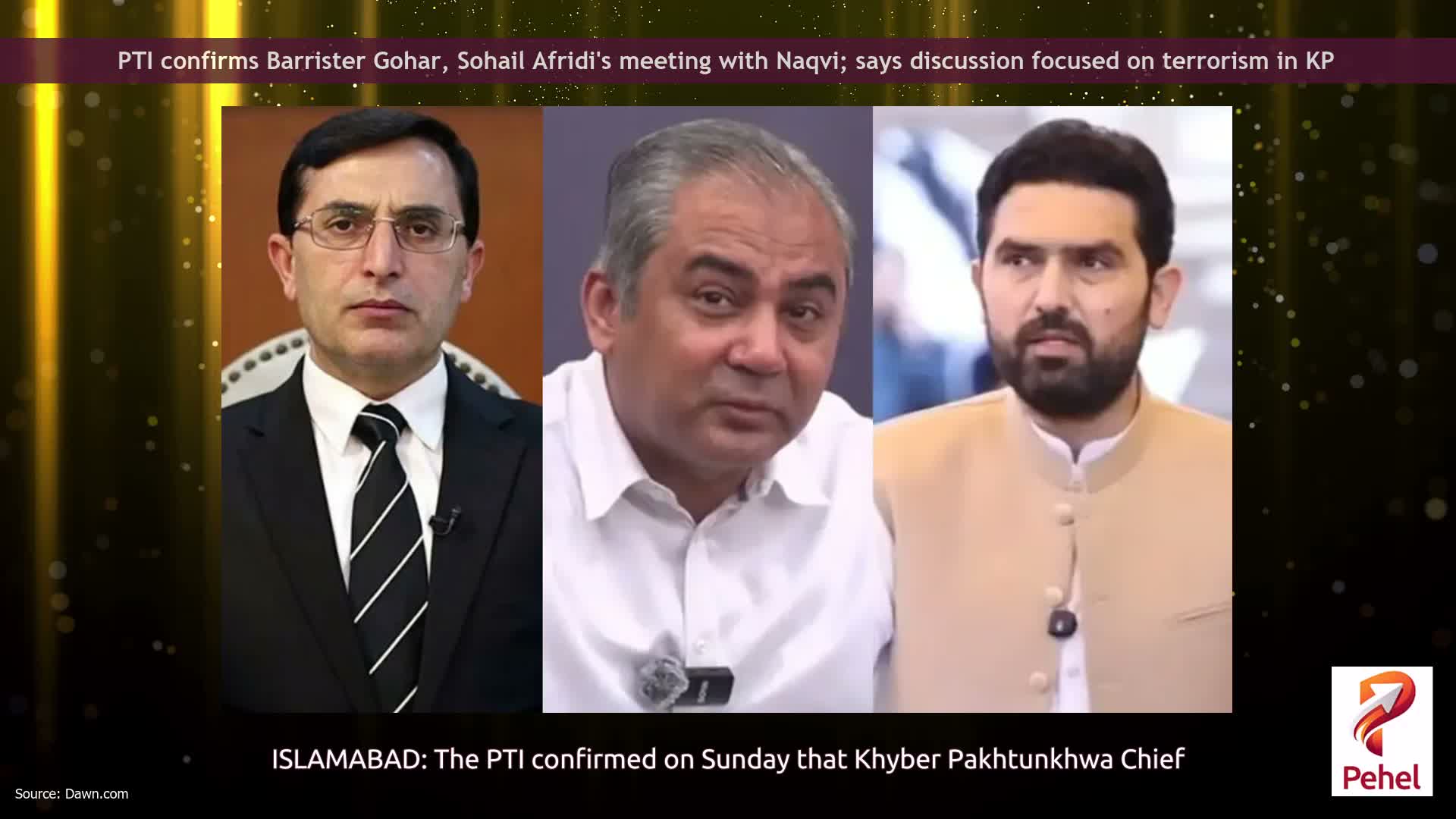 PTI confirms Barrister Gohar, Sohail Afridi's meeting with Naqvi; says discussion focused on terrorism in KP