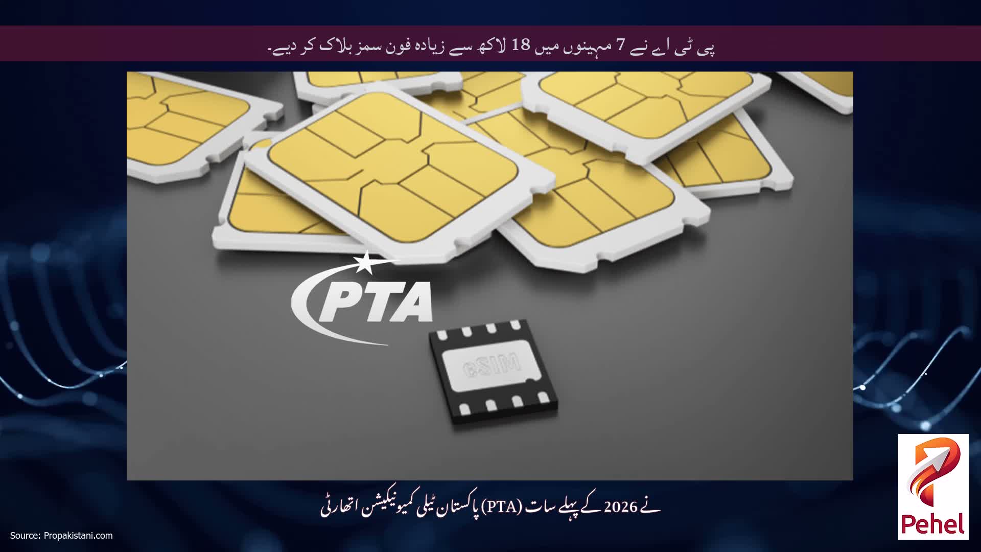 پی ٹی اے نے 7 مہینوں میں 18 لاکھ سے زیادہ فون سمز بلاک کر دیے۔