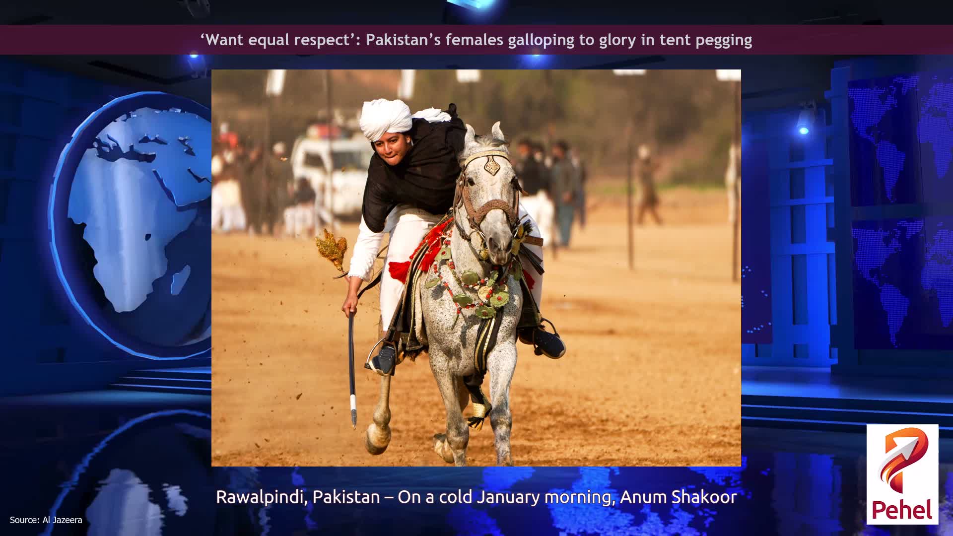 ‘Want equal respect’: Pakistan’s females galloping to glory in tent pegging
