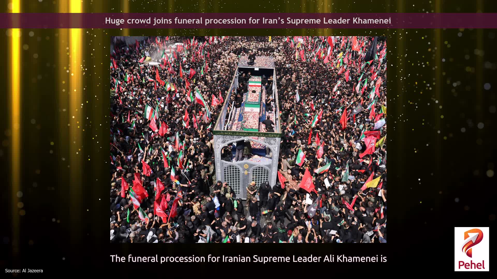 Huge crowd joins funeral procession for Iran’s Supreme Leader Khamenei