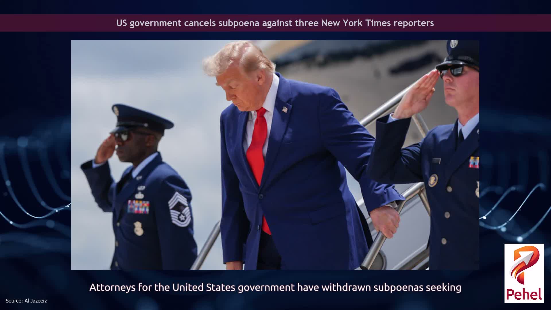 US government cancels subpoena against three New York Times reporters