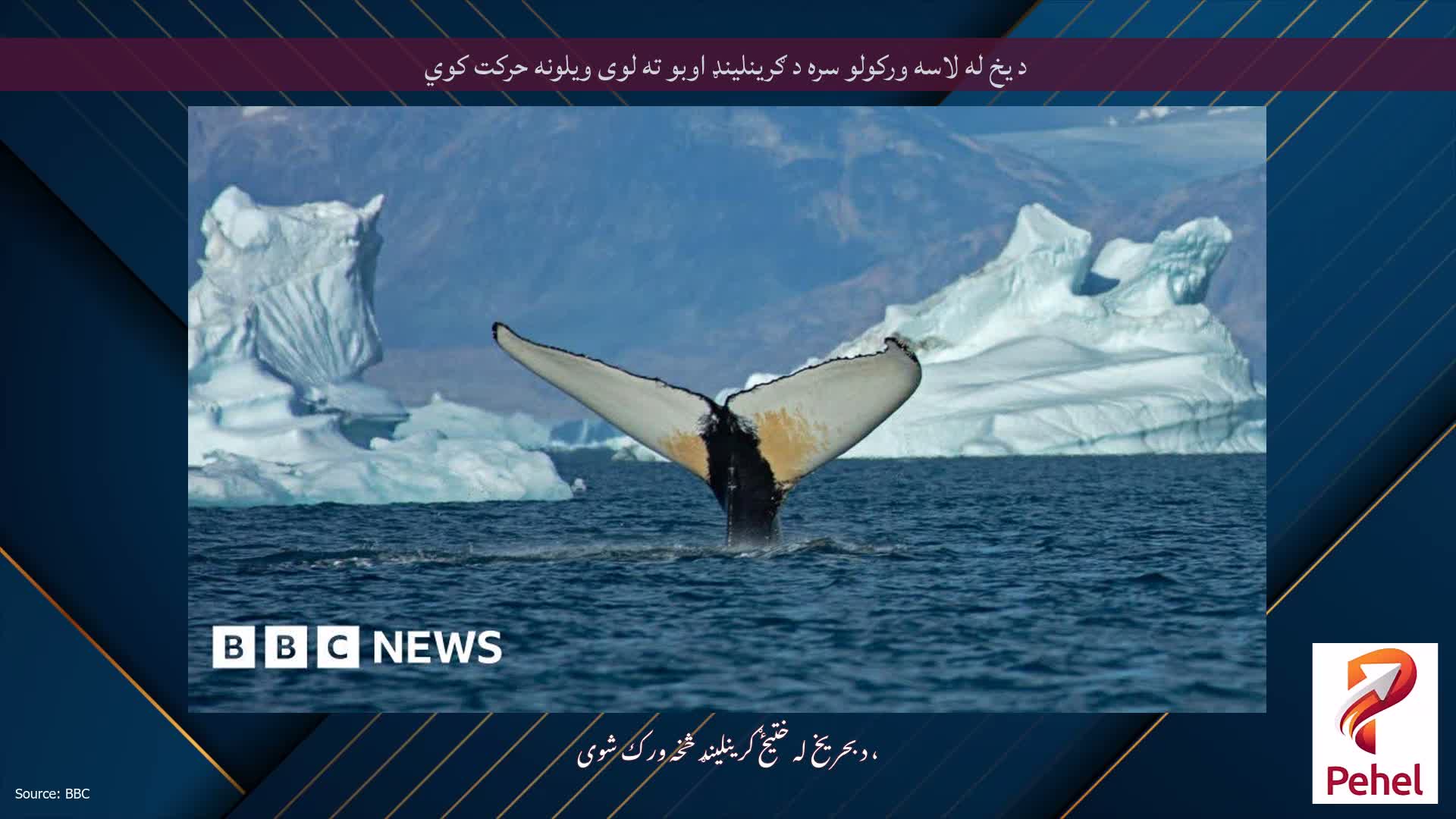 د یخ له لاسه ورکولو سره د ګرینلینډ اوبو ته لوی ویلونه حرکت کوي