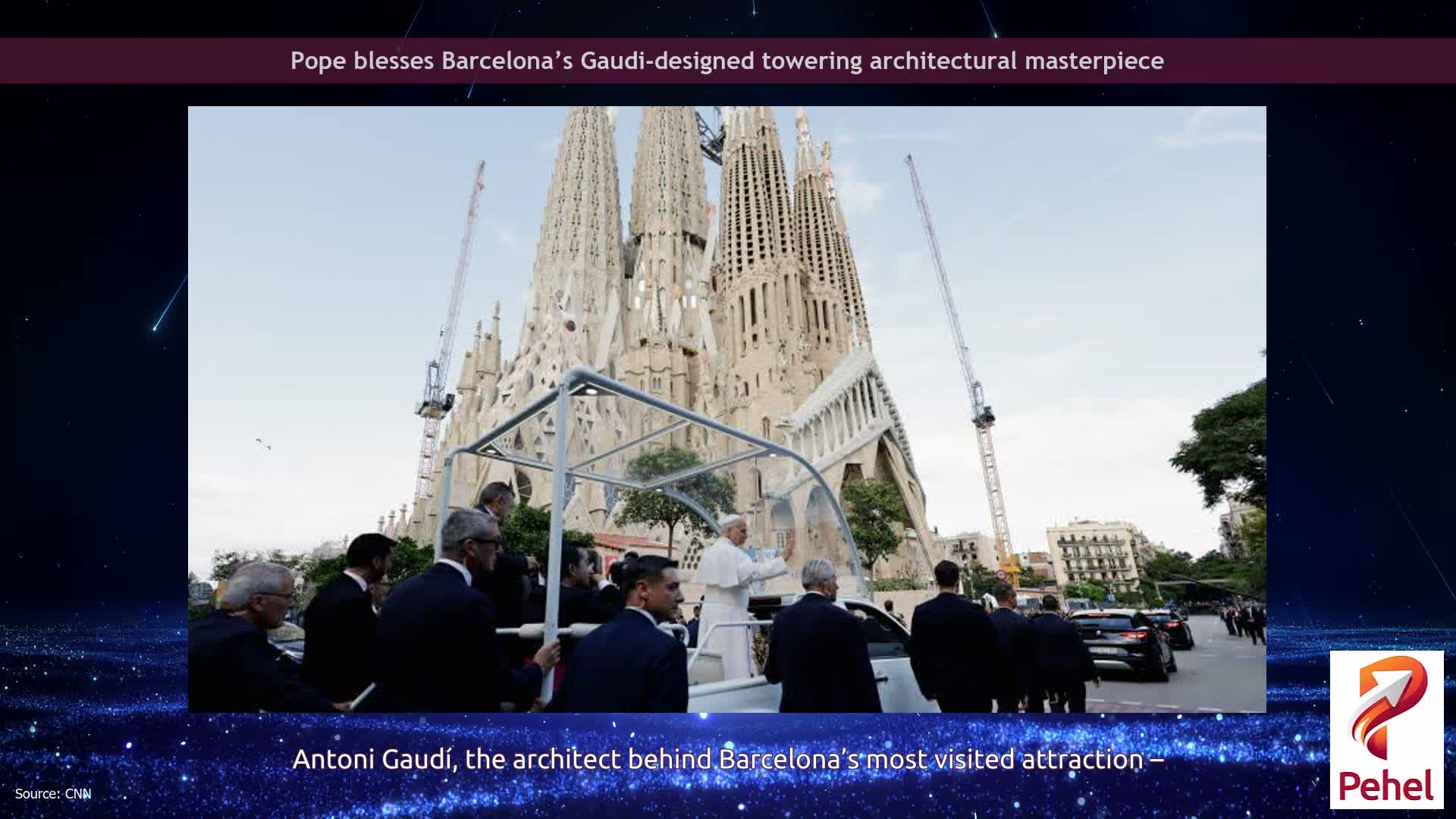 Pope blesses Barcelona’s Gaudi-designed towering architectural masterpiece