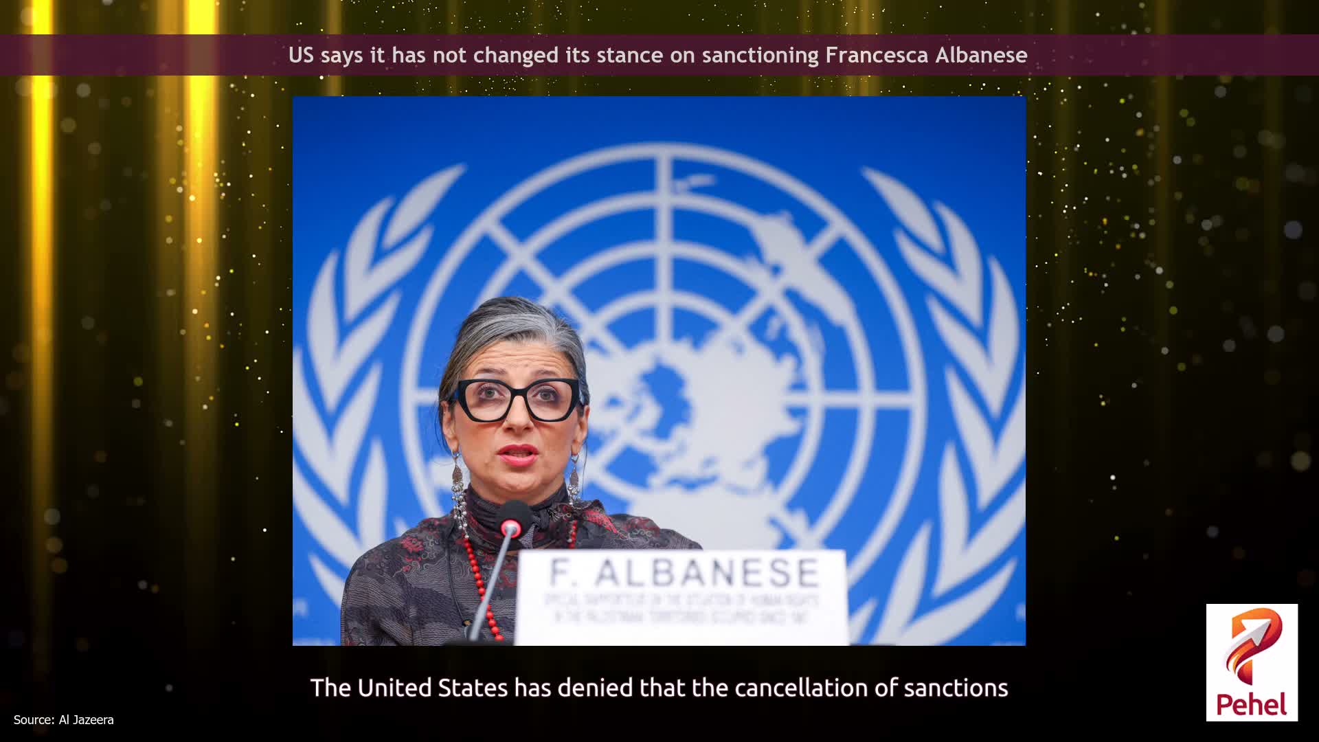 US says it has not changed its stance on sanctioning Francesca Albanese