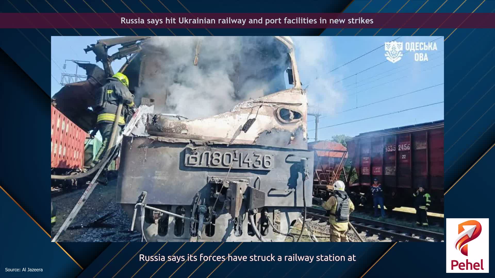 Russia says hit Ukrainian railway and port facilities in new strikes