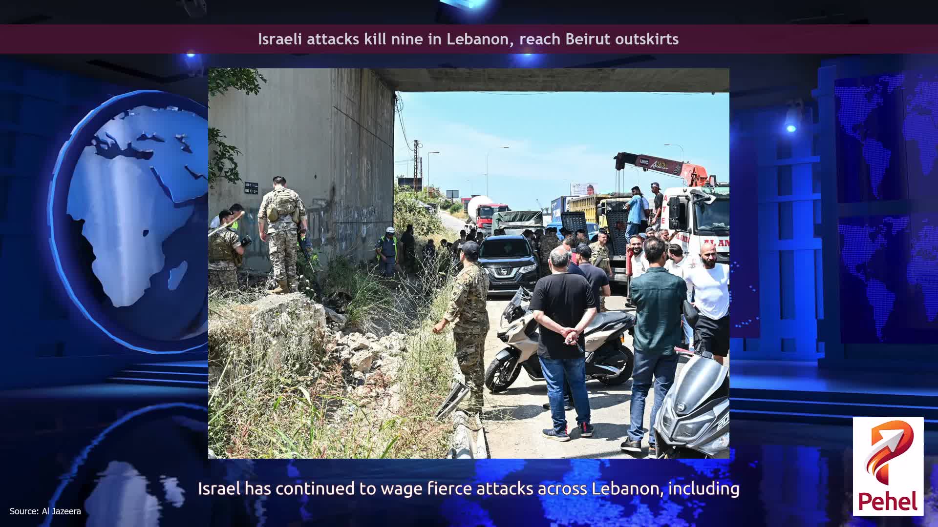Israeli attacks kill nine in Lebanon, reach Beirut outskirts