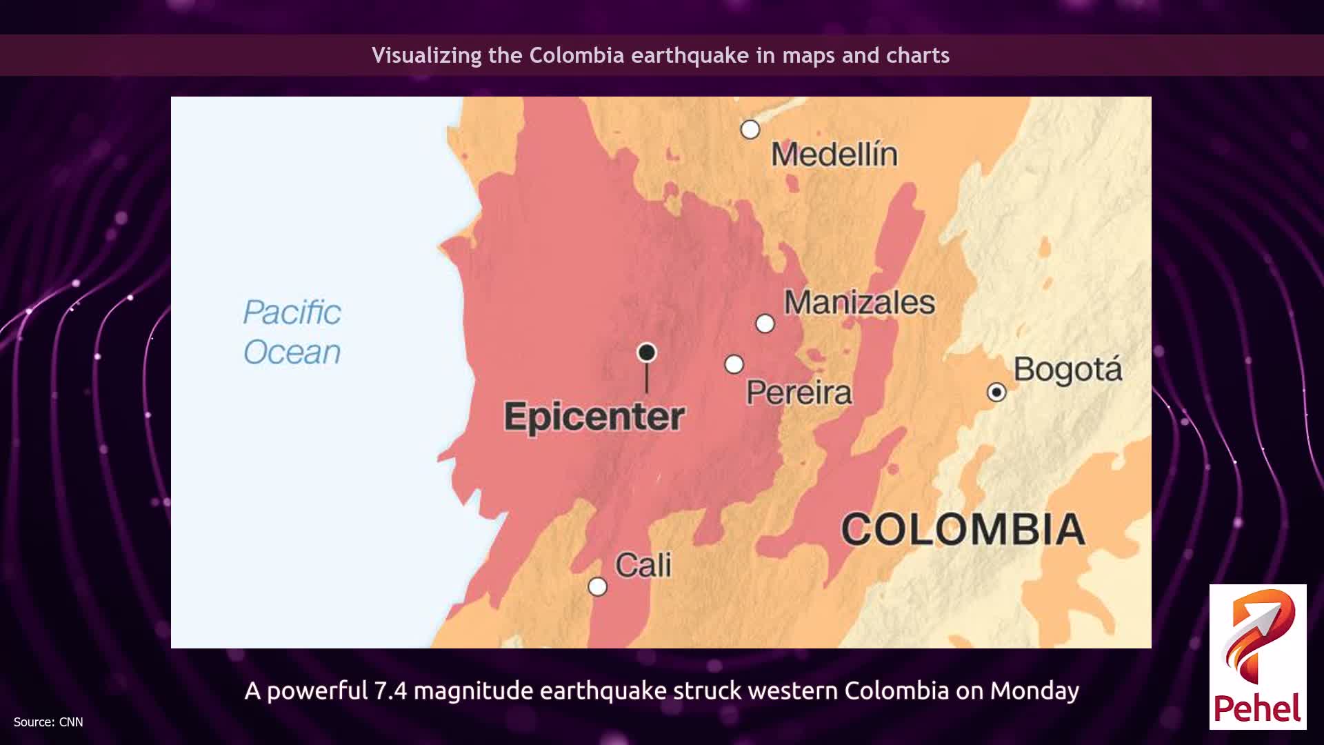 Visualizing the Colombia earthquake in maps and charts