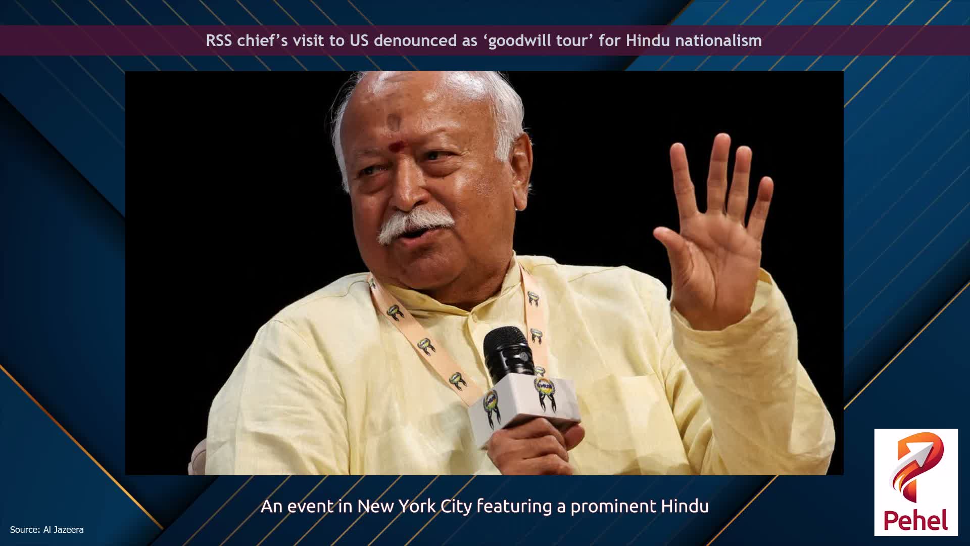 RSS chief’s visit to US denounced as ‘goodwill tour’ for Hindu nationalism