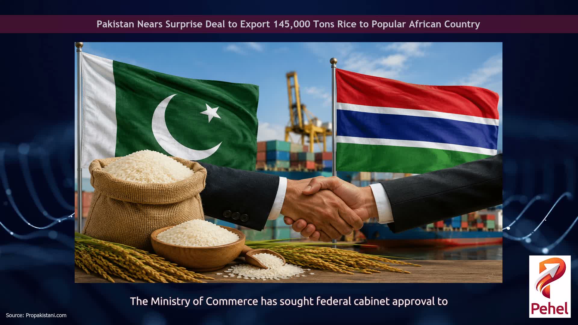 Pakistan Nears Surprise Deal to Export 145,000 Tons Rice to Popular African Country