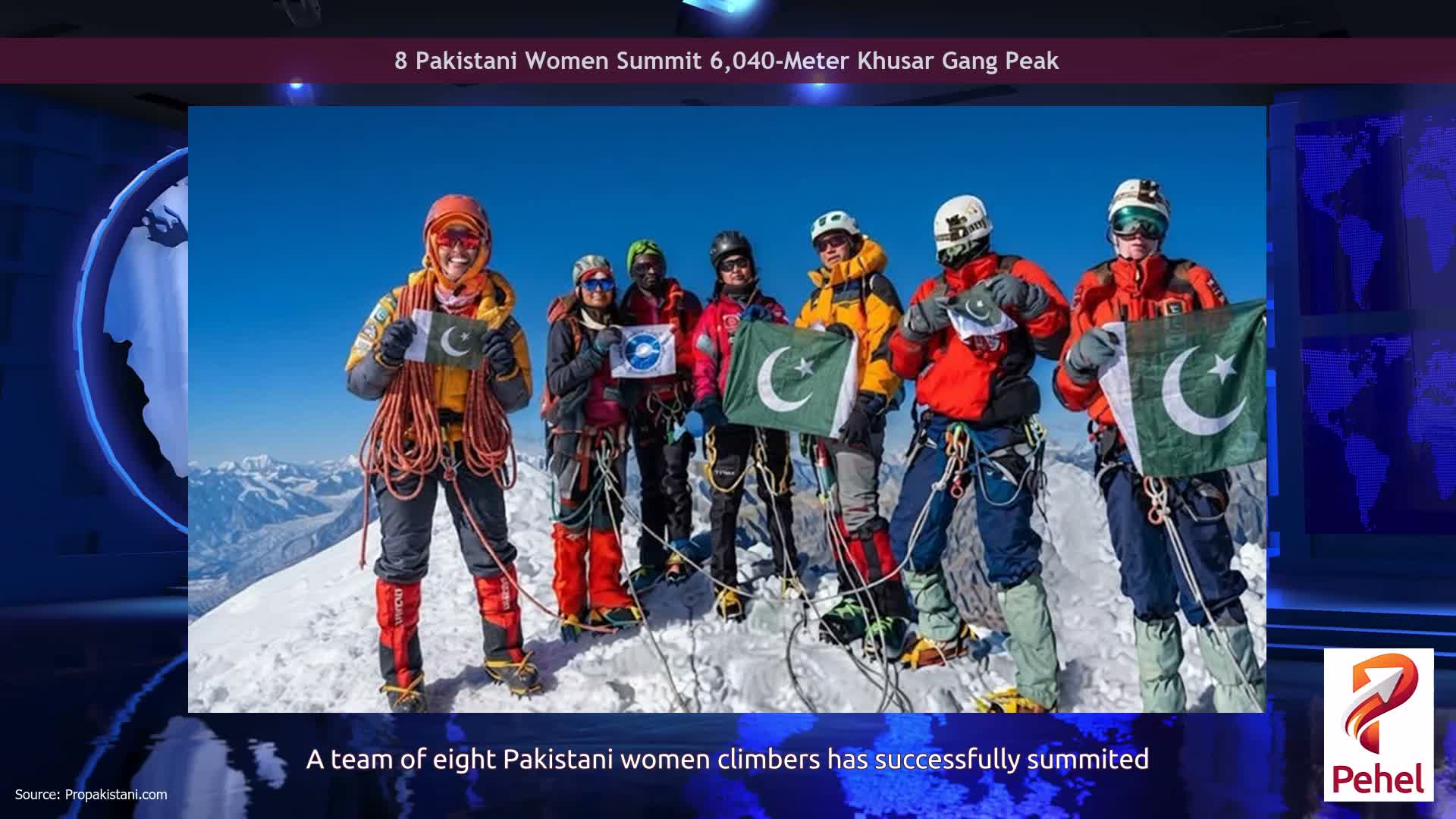 8 Pakistani Women Summit 6,040-Meter Khusar Gang Peak