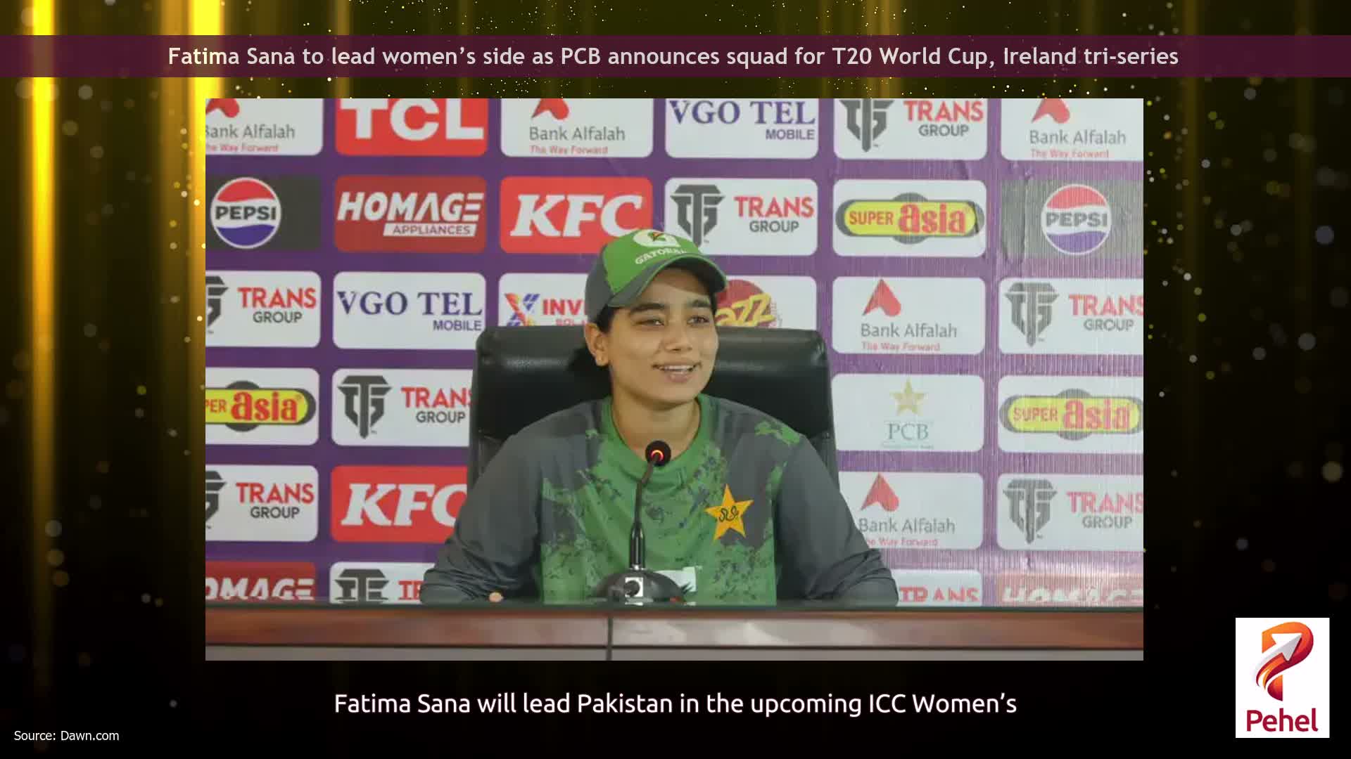 Fatima Sana to lead women’s side as PCB announces squad for T20 World Cup, Ireland tri-series