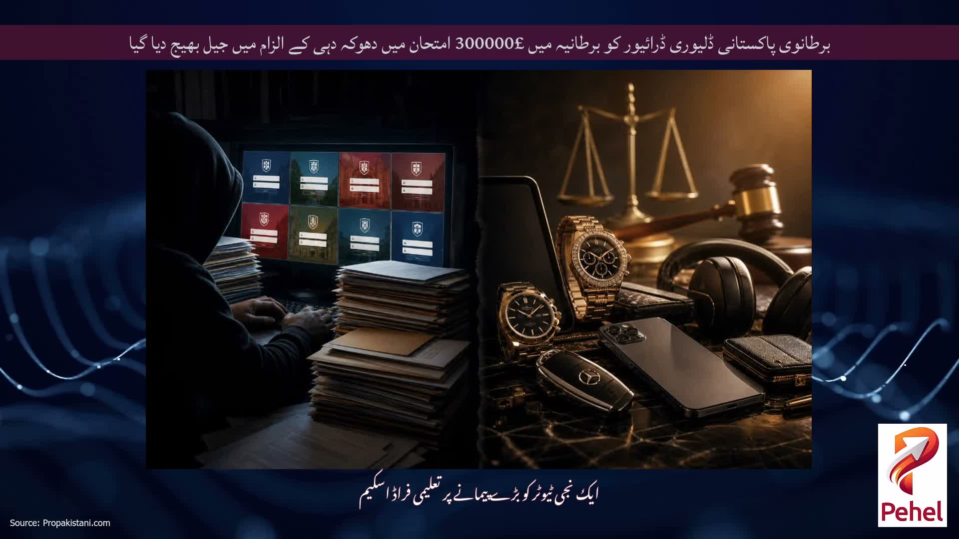 برطانوی پاکستانی ڈلیوری ڈرائیور کو برطانیہ میں £300000 امتحان میں دھوکہ دہی کے الزام میں جیل بھیج دیا گیا