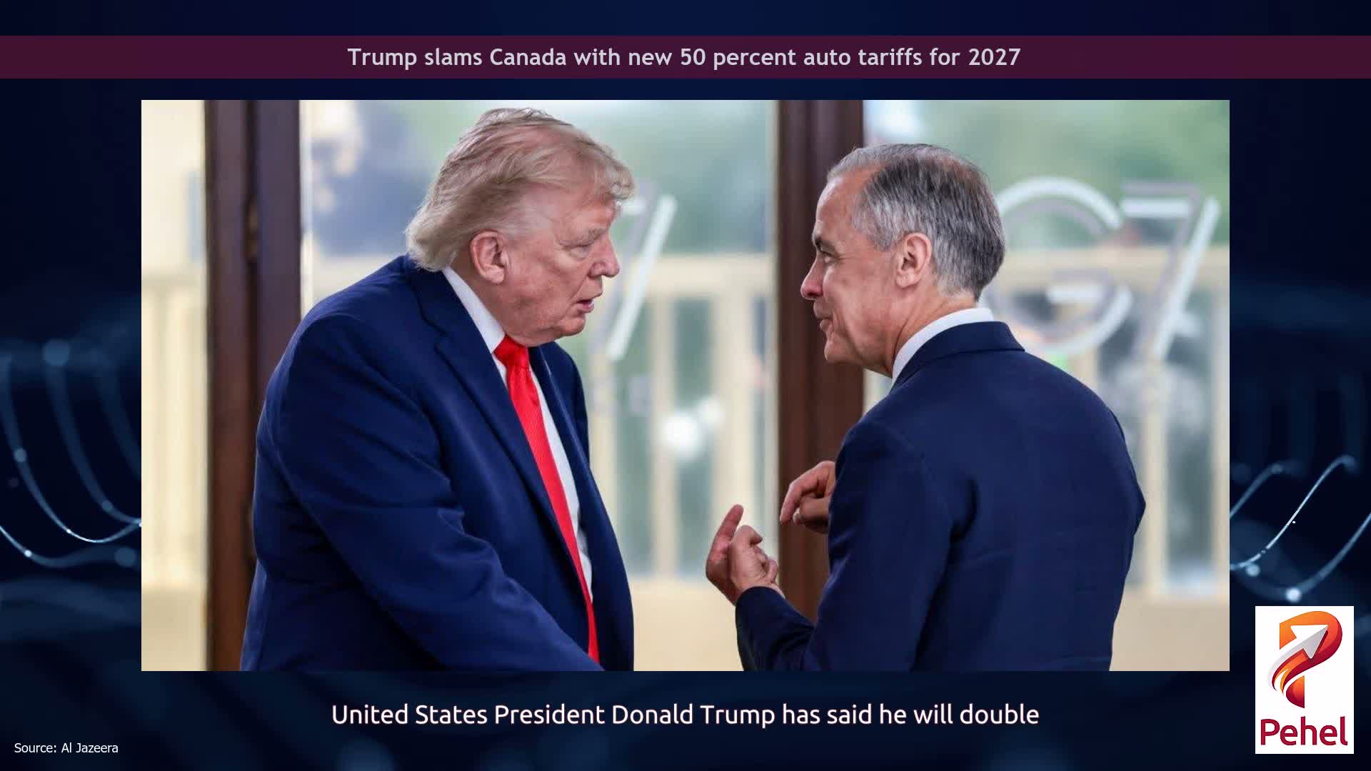 Trump slams Canada with new 50 percent auto tariffs for 2027