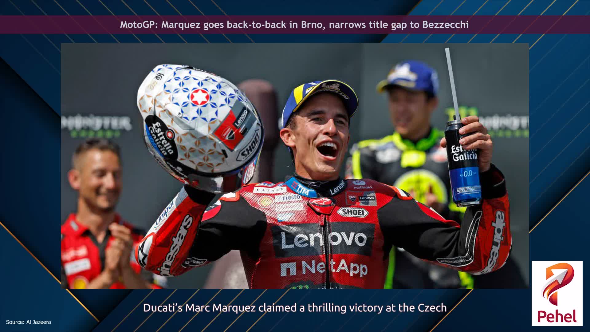 MotoGP: Marquez goes back-to-back in Brno, narrows title gap to Bezzecchi