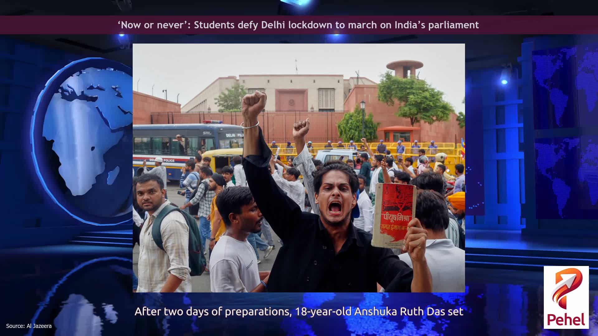 ‘Now or never’: Students defy Delhi lockdown to march on India’s parliament
