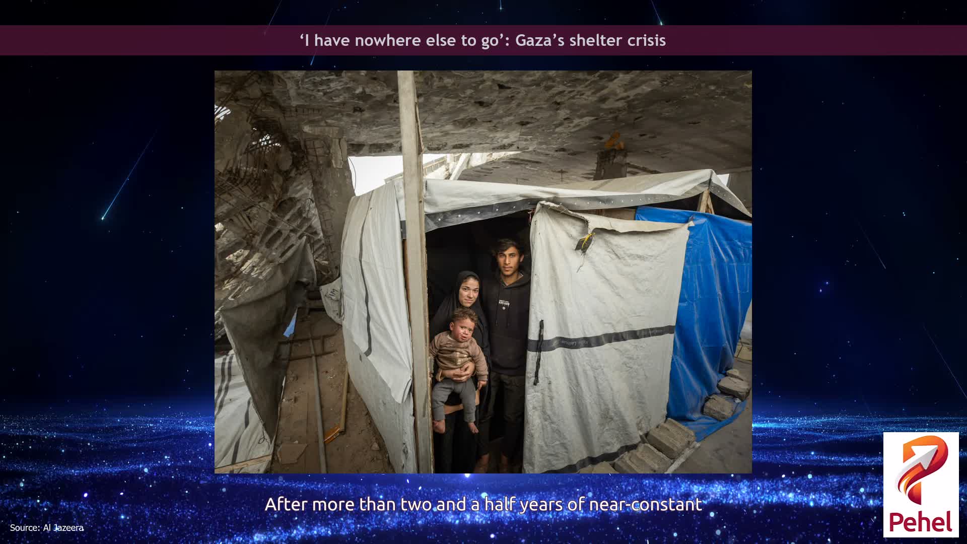 ‘I have nowhere else to go’: Gaza’s shelter crisis
