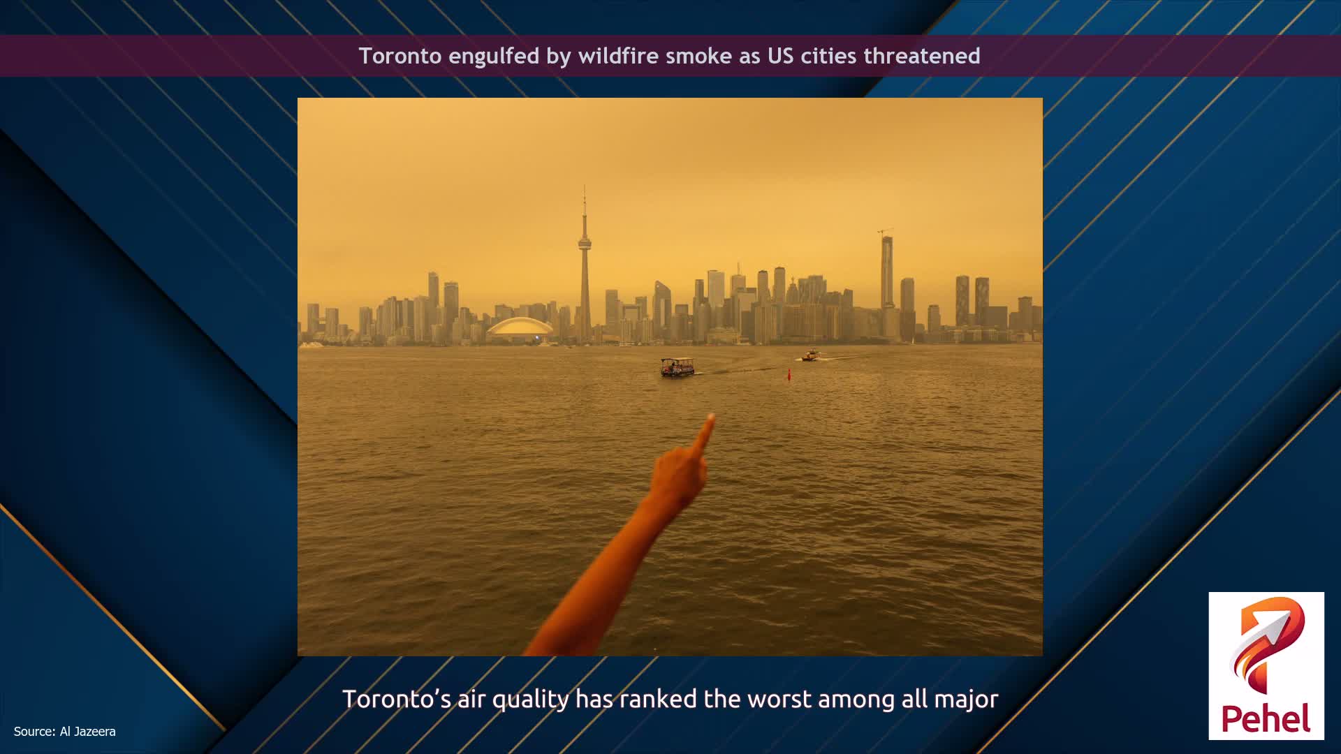 Toronto engulfed by wildfire smoke as US cities threatened