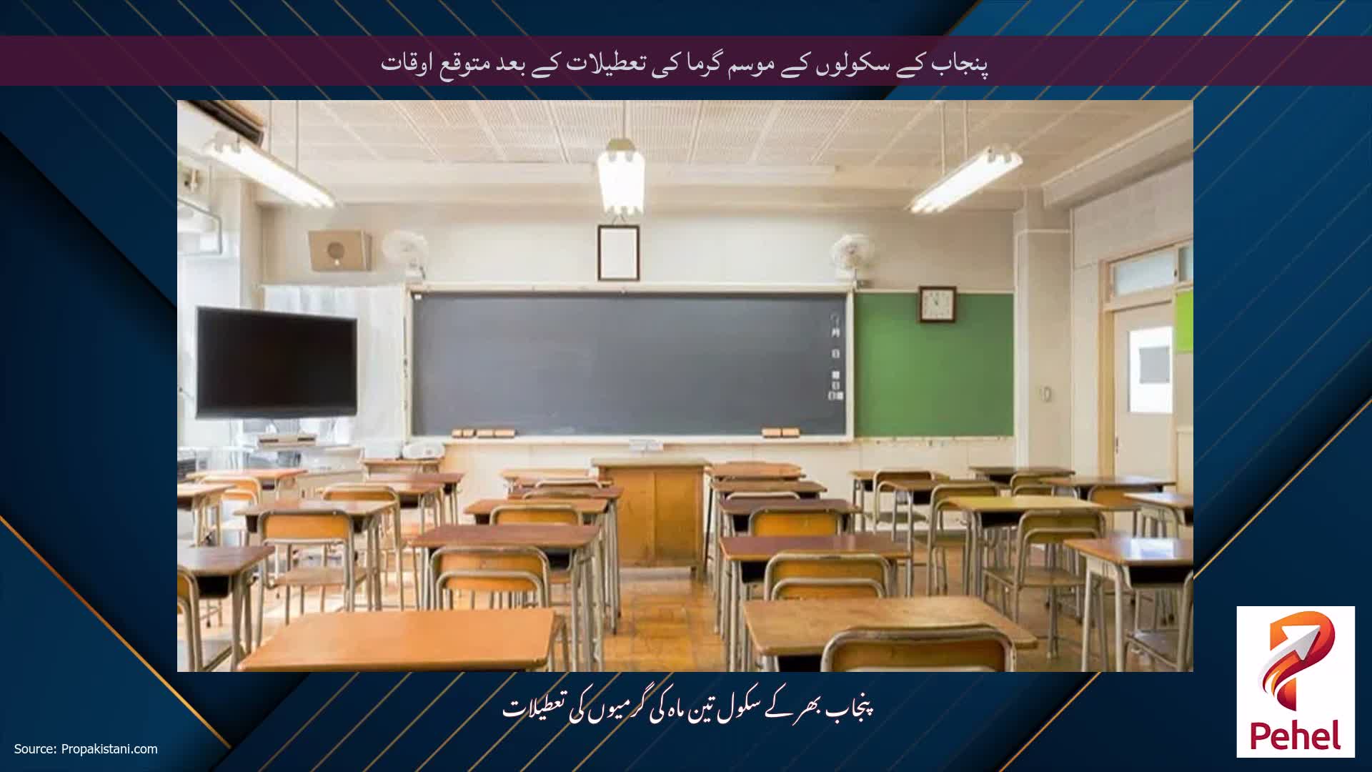 پنجاب کے سکولوں کے موسم گرما کی تعطیلات کے بعد متوقع اوقات