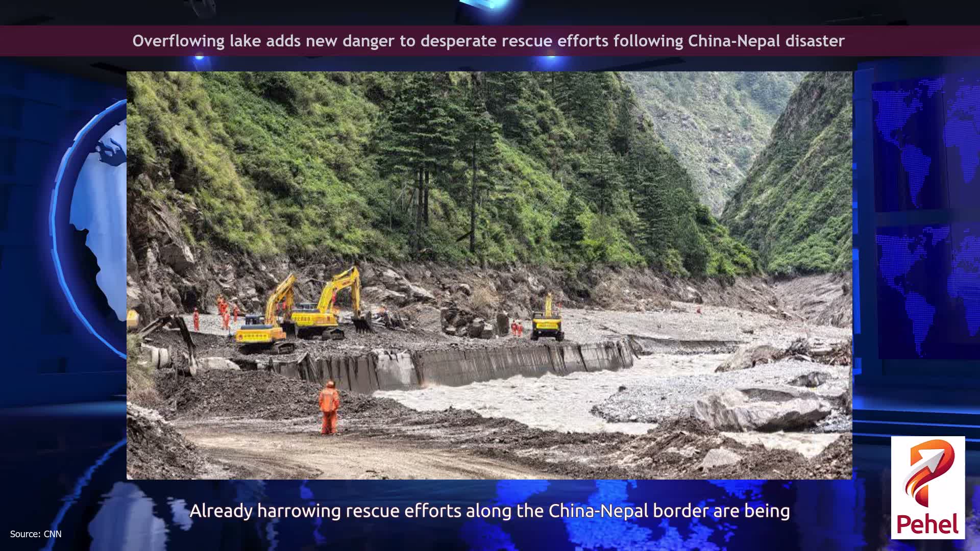 Overflowing lake adds new danger to desperate rescue efforts following China-Nepal disaster