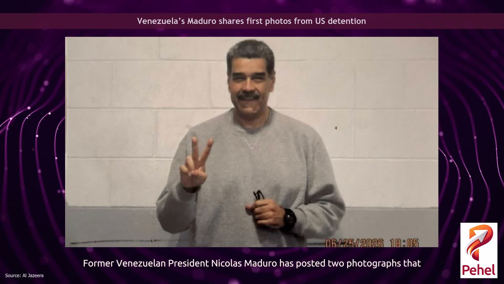 Venezuela’s Maduro shares first photos from US detention